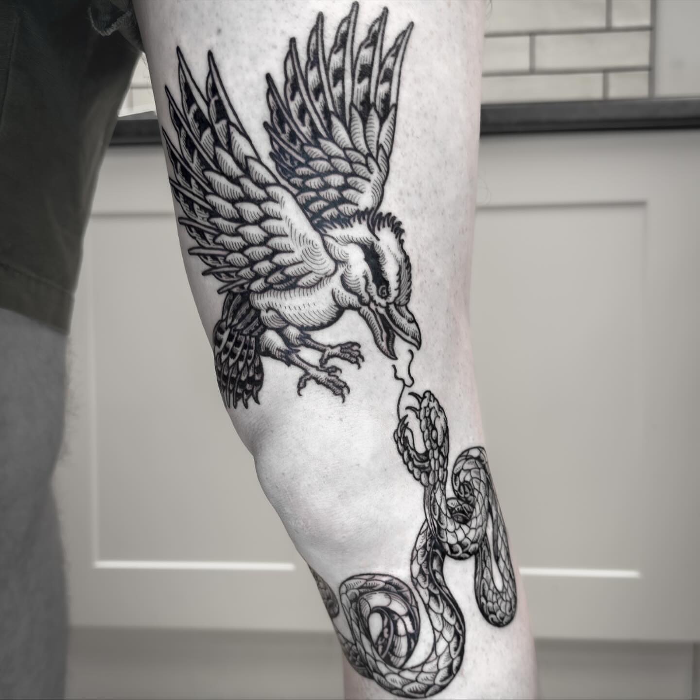 Tattoo by @dokk_vintage — black_and_grey, realism
