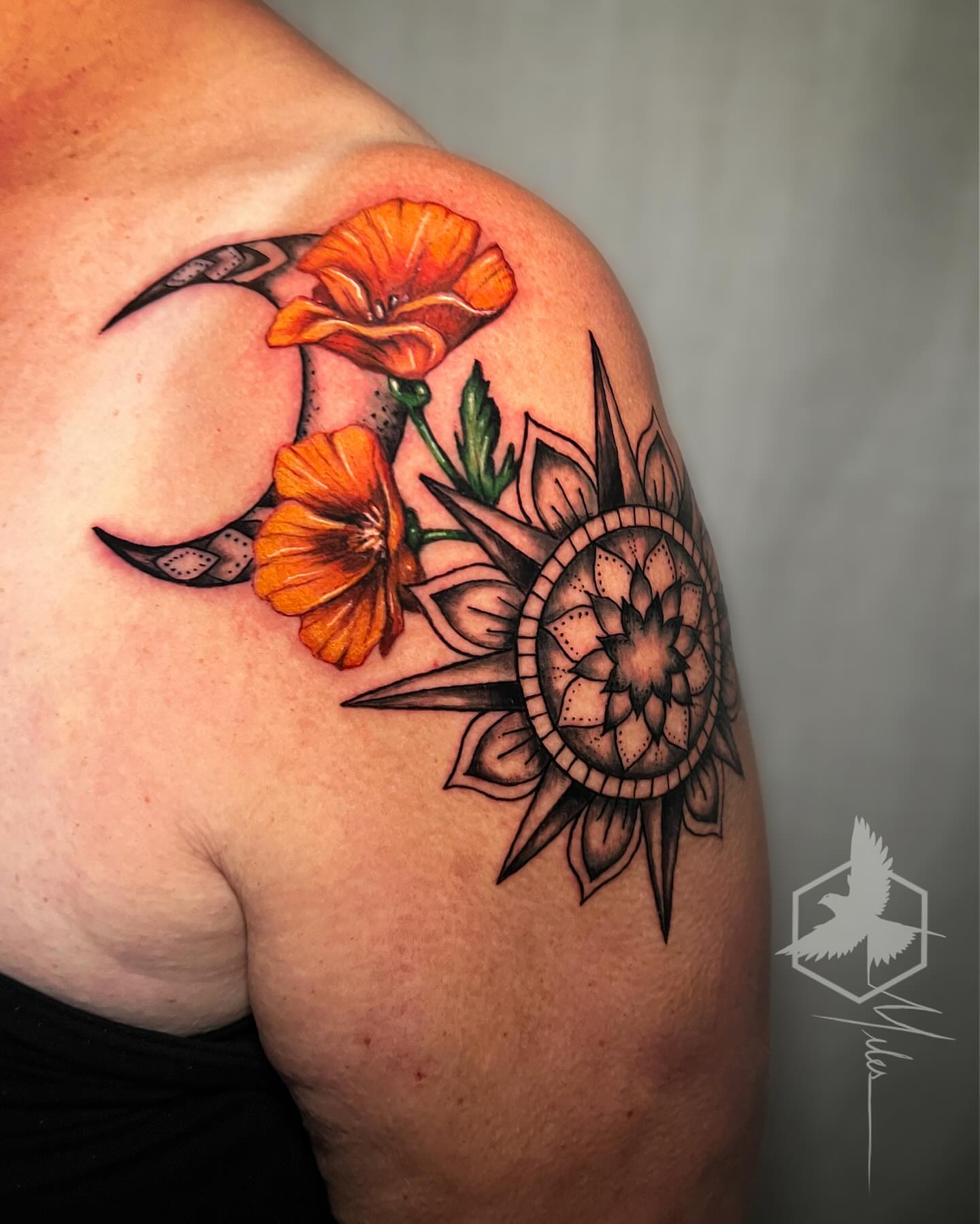 Tattoo by @milesbrowne — american_traditional, black_and_grey