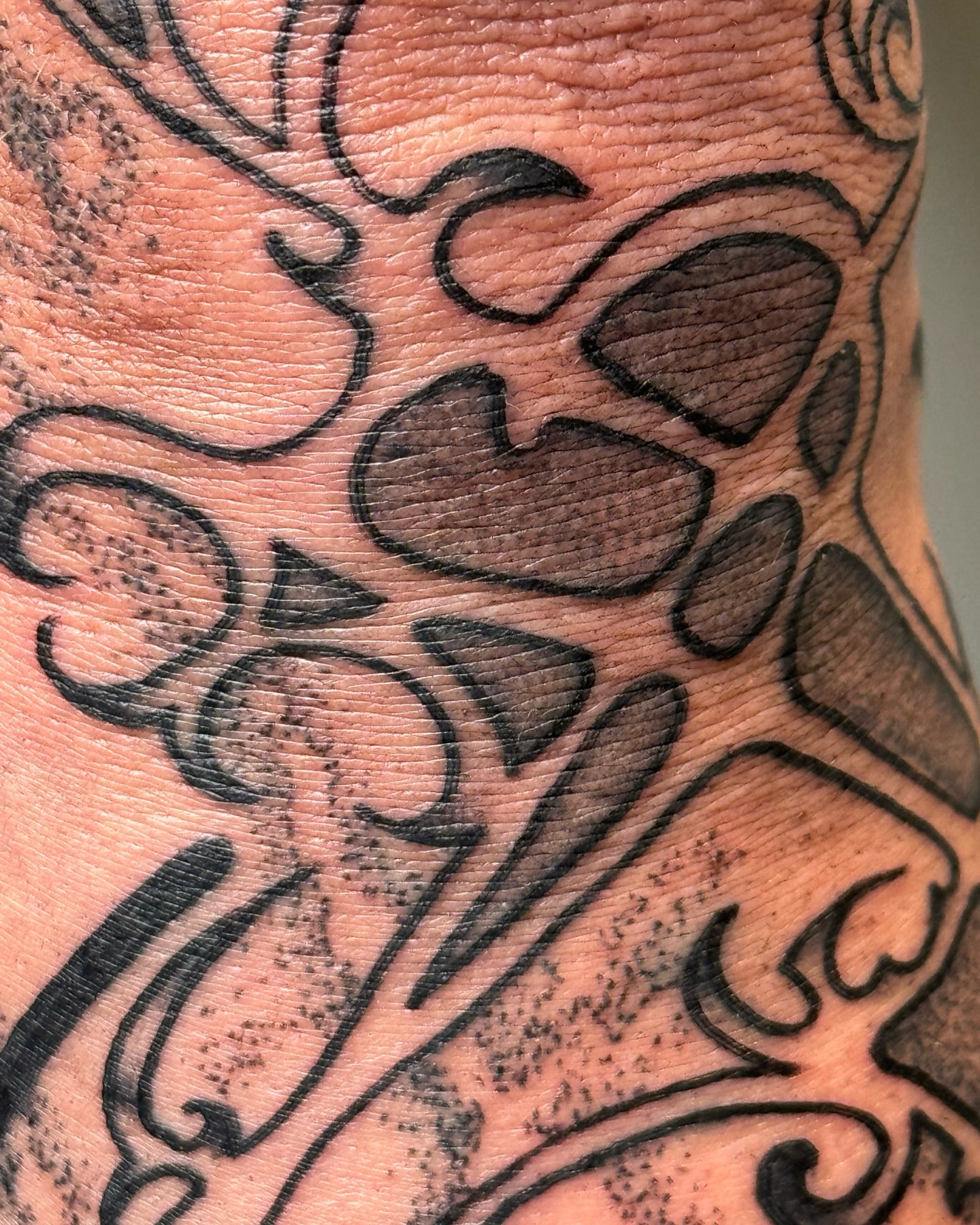 Abstract pattern black and grey tattoo by Milo