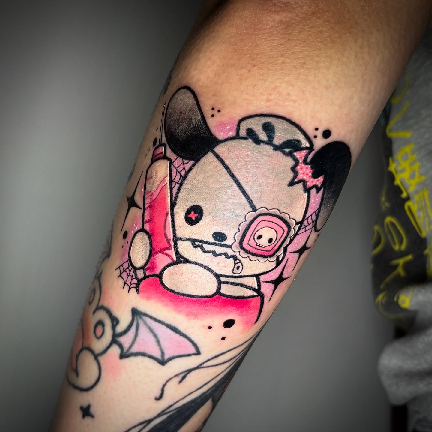 Tattoo by @chibicosori โ dotwork, anime