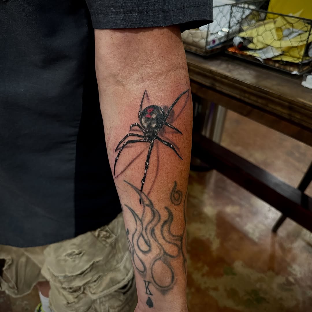 Tattoo by @oldfeatherfingers — realism, black_and_grey