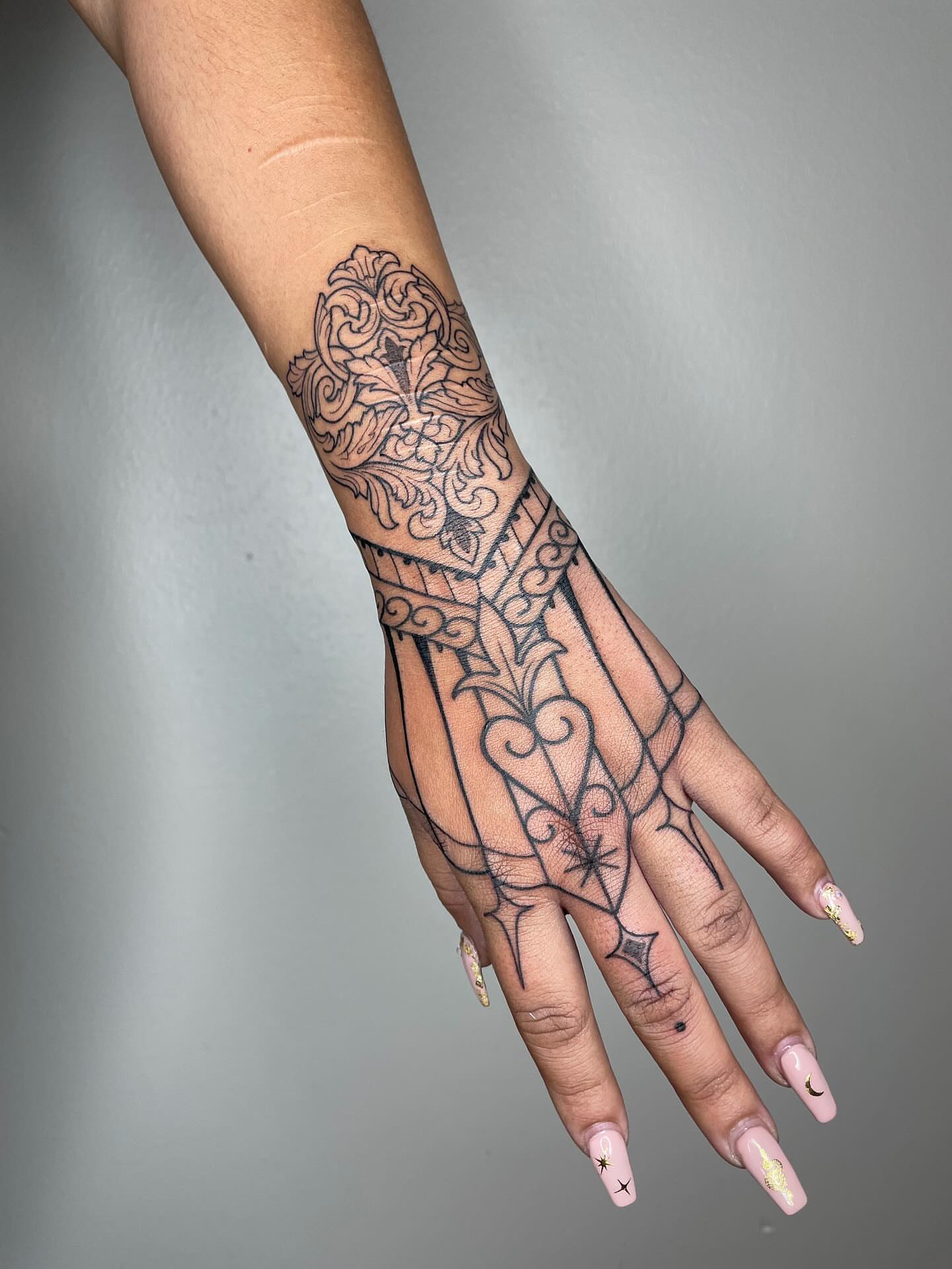 Geometric pattern geometric tattoo on the hand by Danika Brooke 🧿