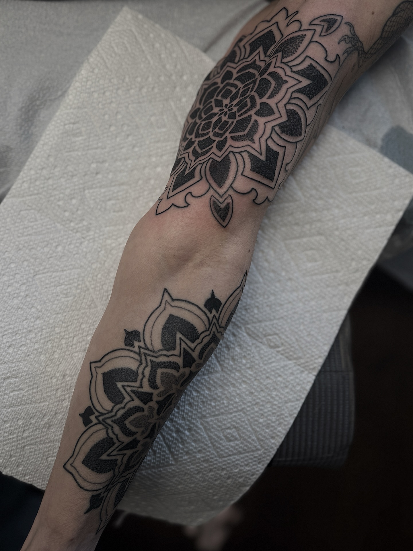 Tattoo by @tattoosbygina — black_and_grey, geometric