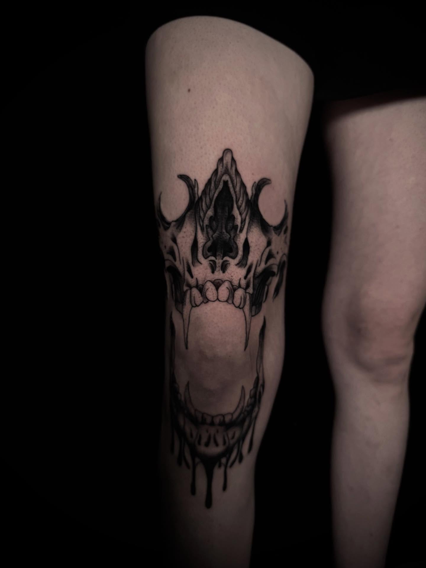 Tattoo by @oneinkedangel — black_and_grey
