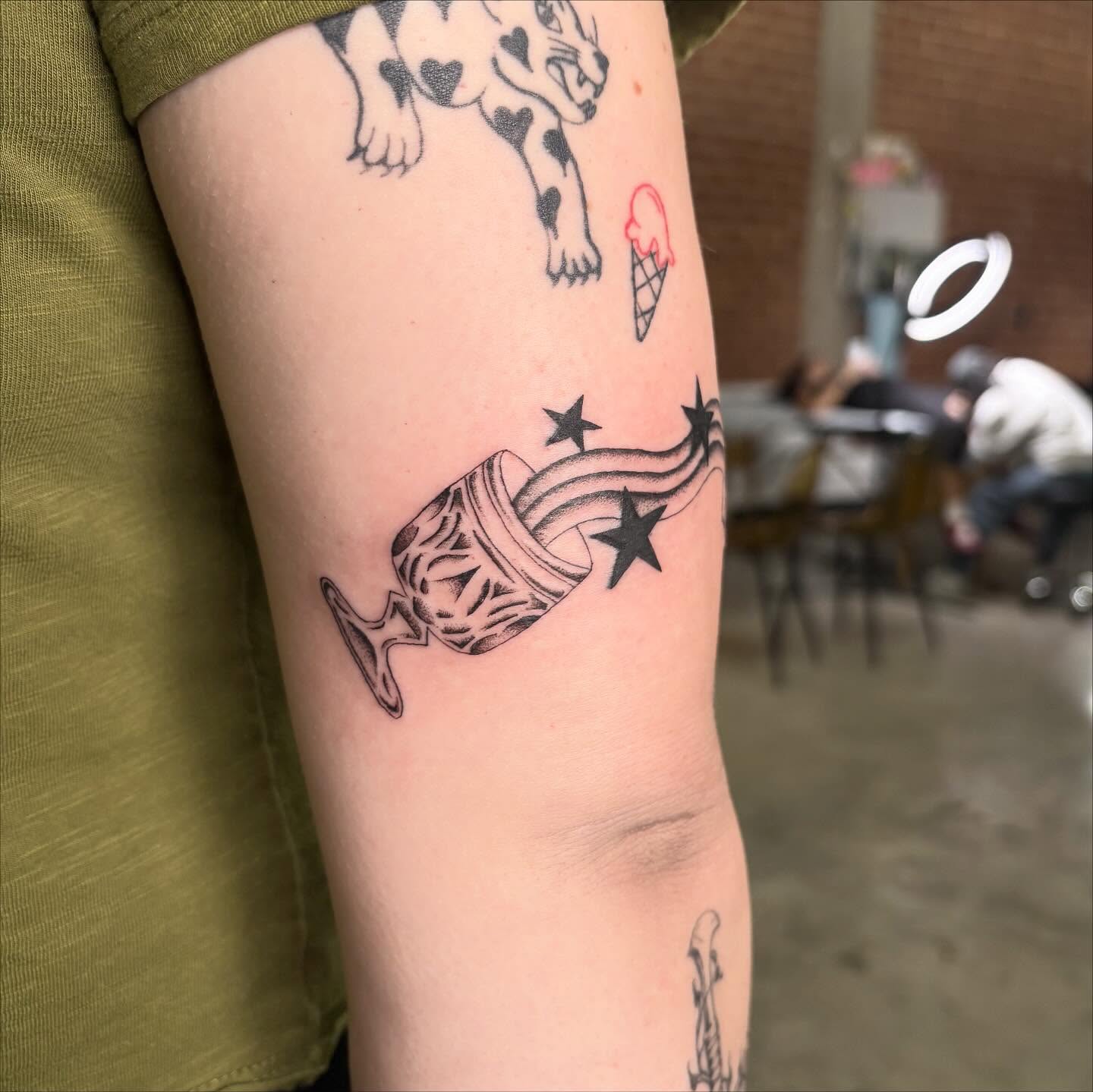 Tattoo by @alliemoontattoo — black_and_grey