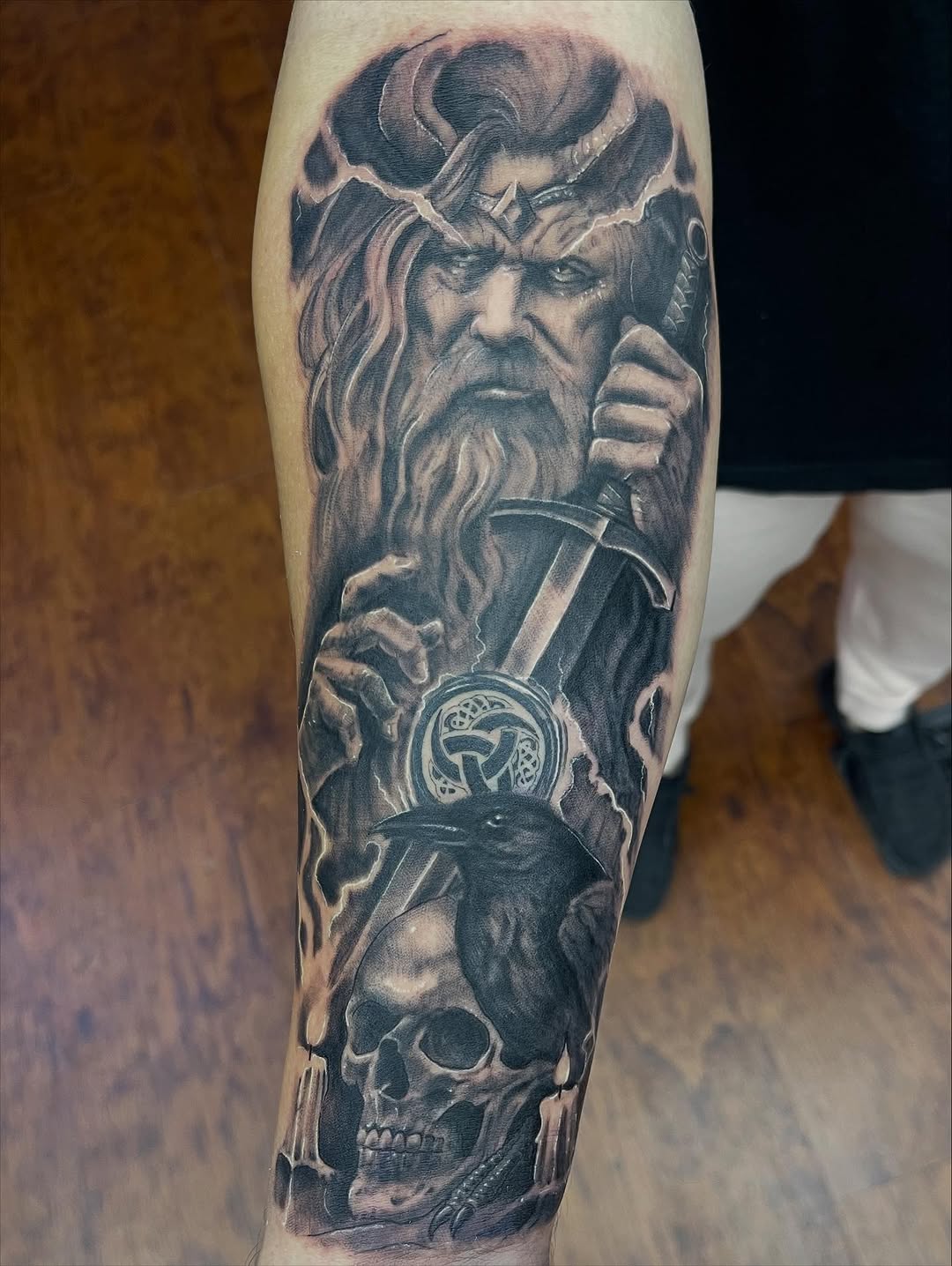 Tattoo by @illestgorilla — realism, black_and_grey