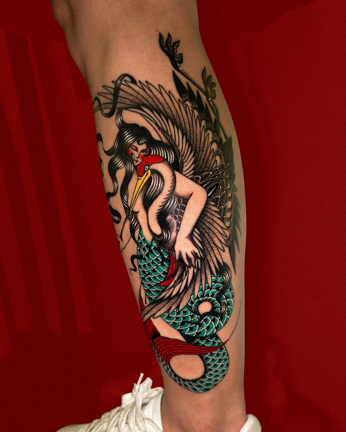 Tattoo by @dayninestattoo — american_traditional, black_and_grey