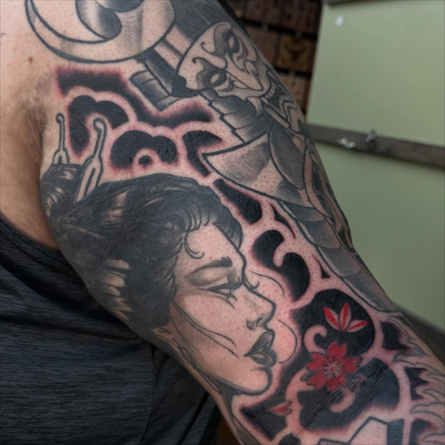 Tattoo by @ceilingham — black_and_grey, realism