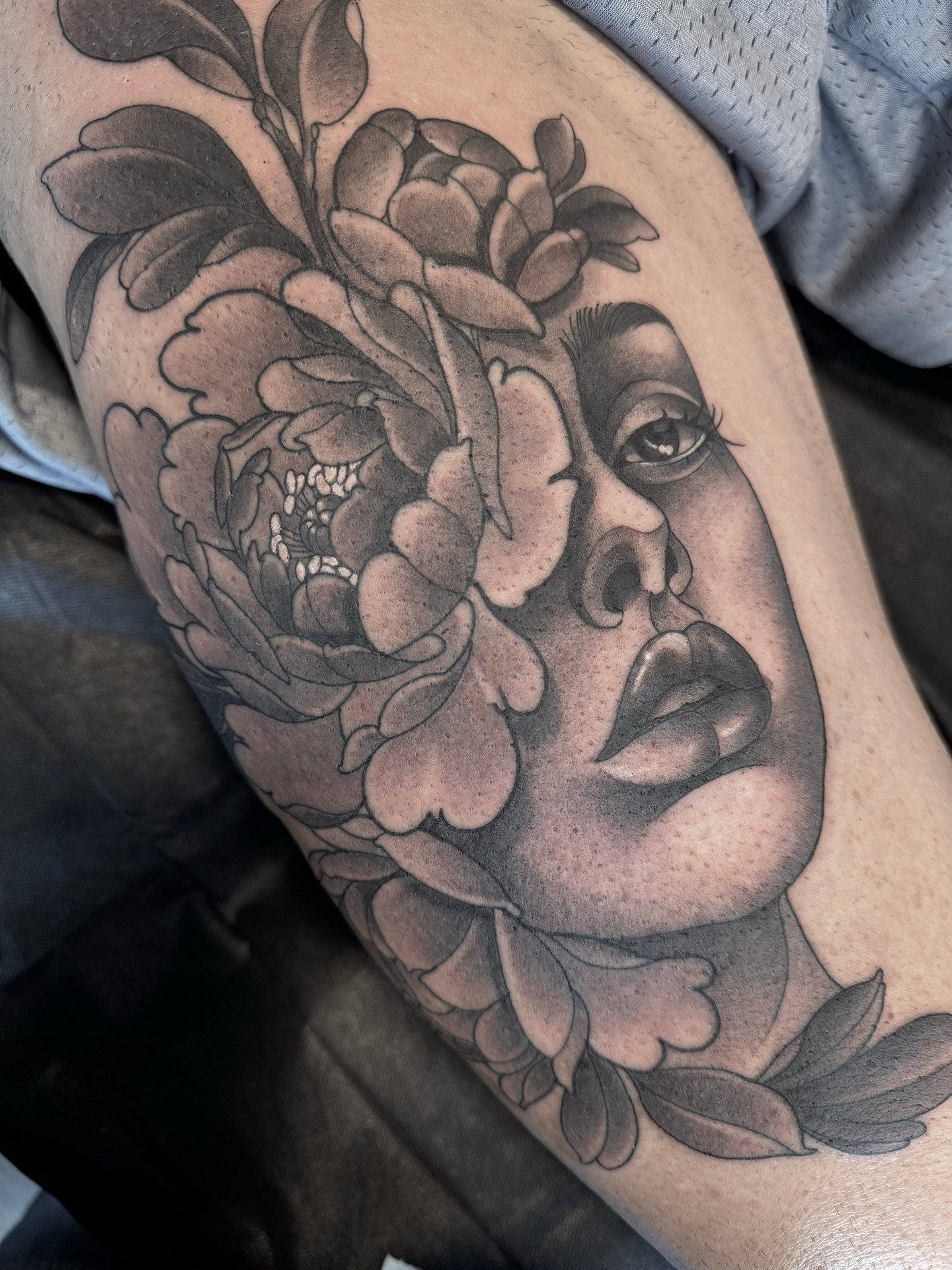 Tattoo by @anne_core — black_and_grey, realism