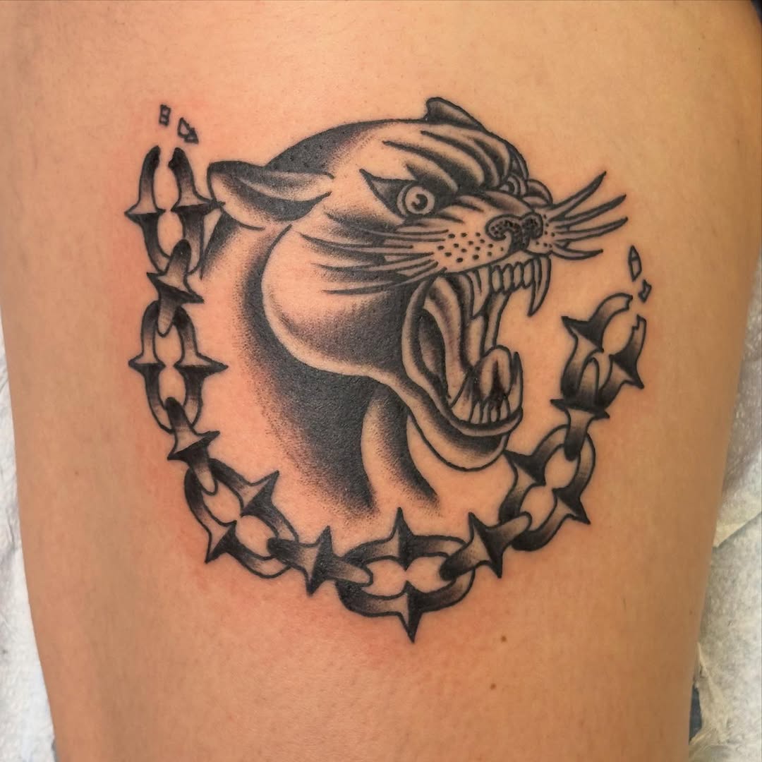 Tattoo by @toughcookietattoo — american_traditional, black_and_grey