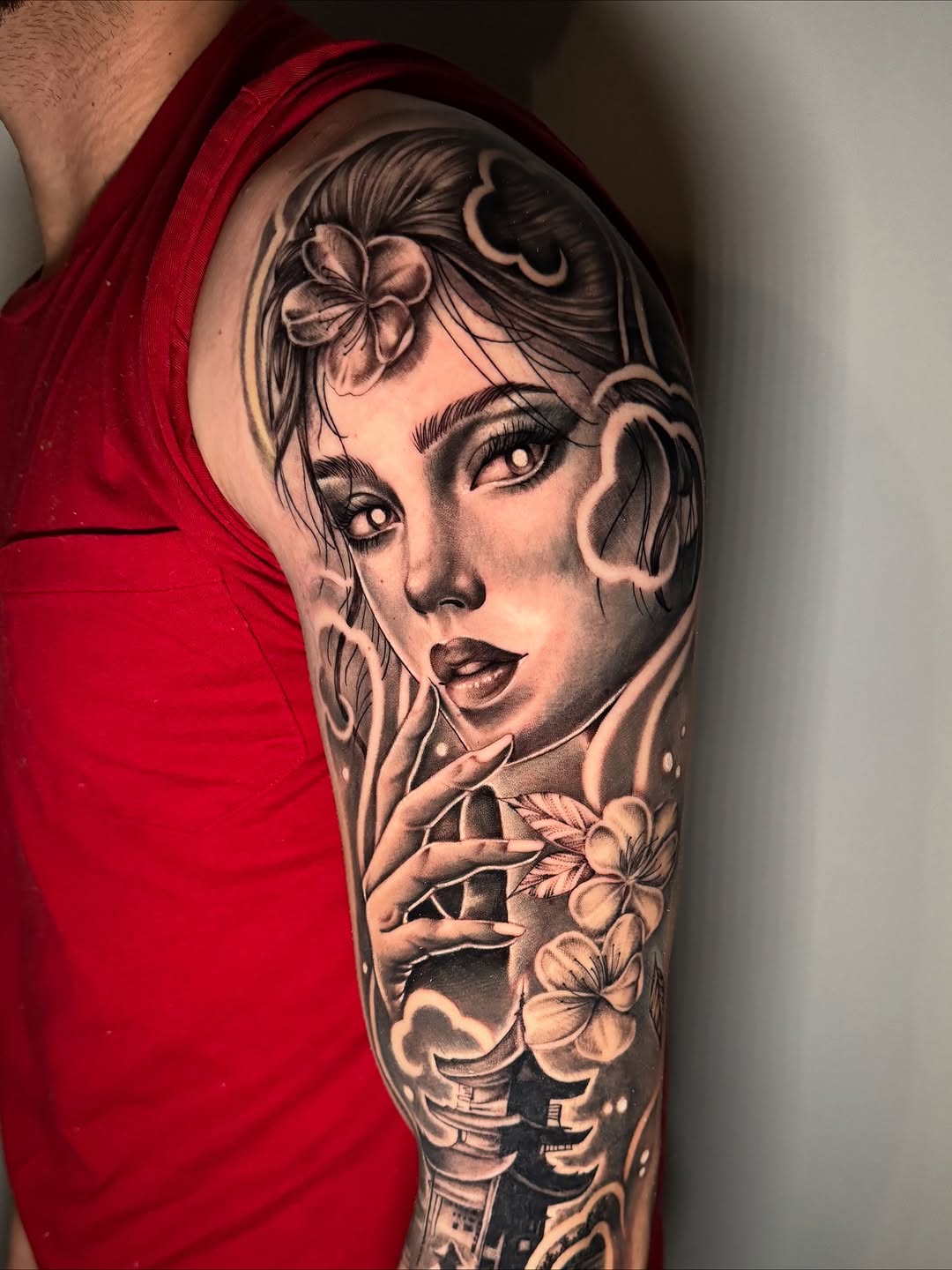Tattoo by @monicas_tattoos โ realism, black_and_grey