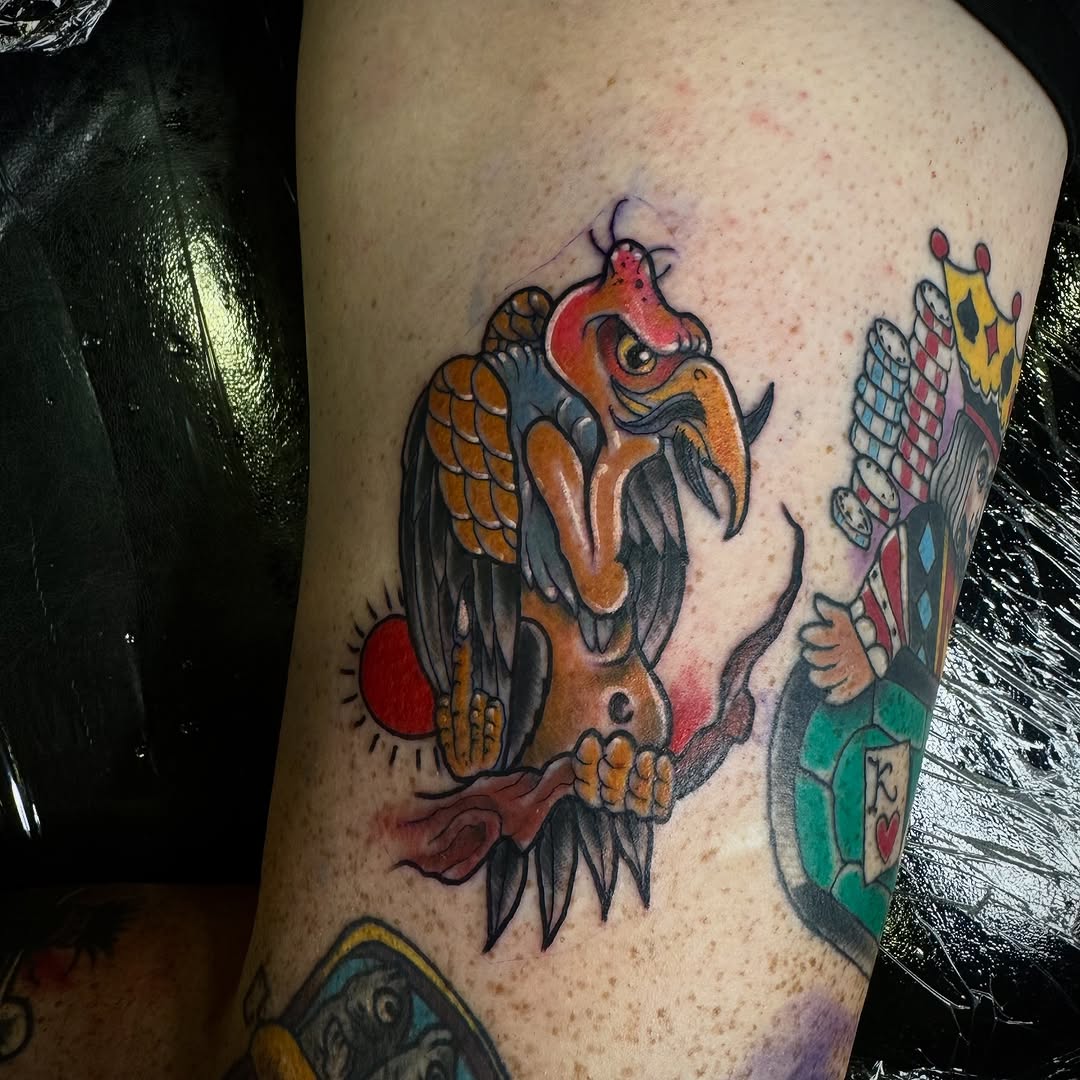 Tattoo by @oldfeatherfingers — american_traditional