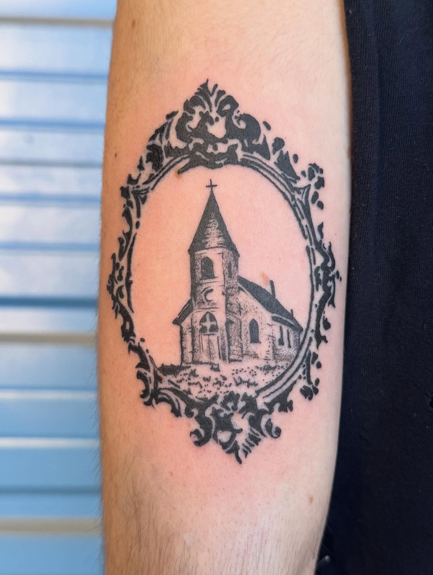 Tattoo by @bluebyrdtattoos — black_and_grey