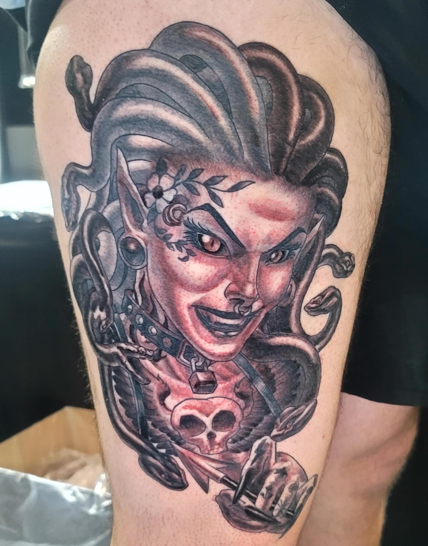 Tattoo by @flacomartinez13 — american_traditional, dark_realism