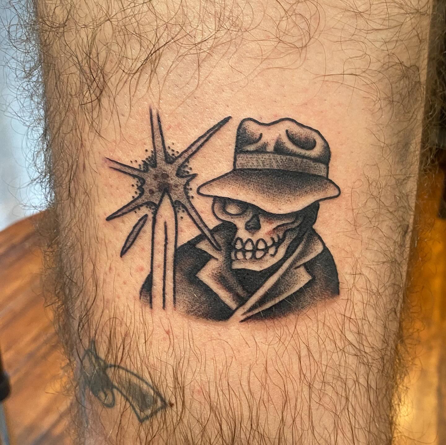 Tattoo by @lilspankee — black_and_grey