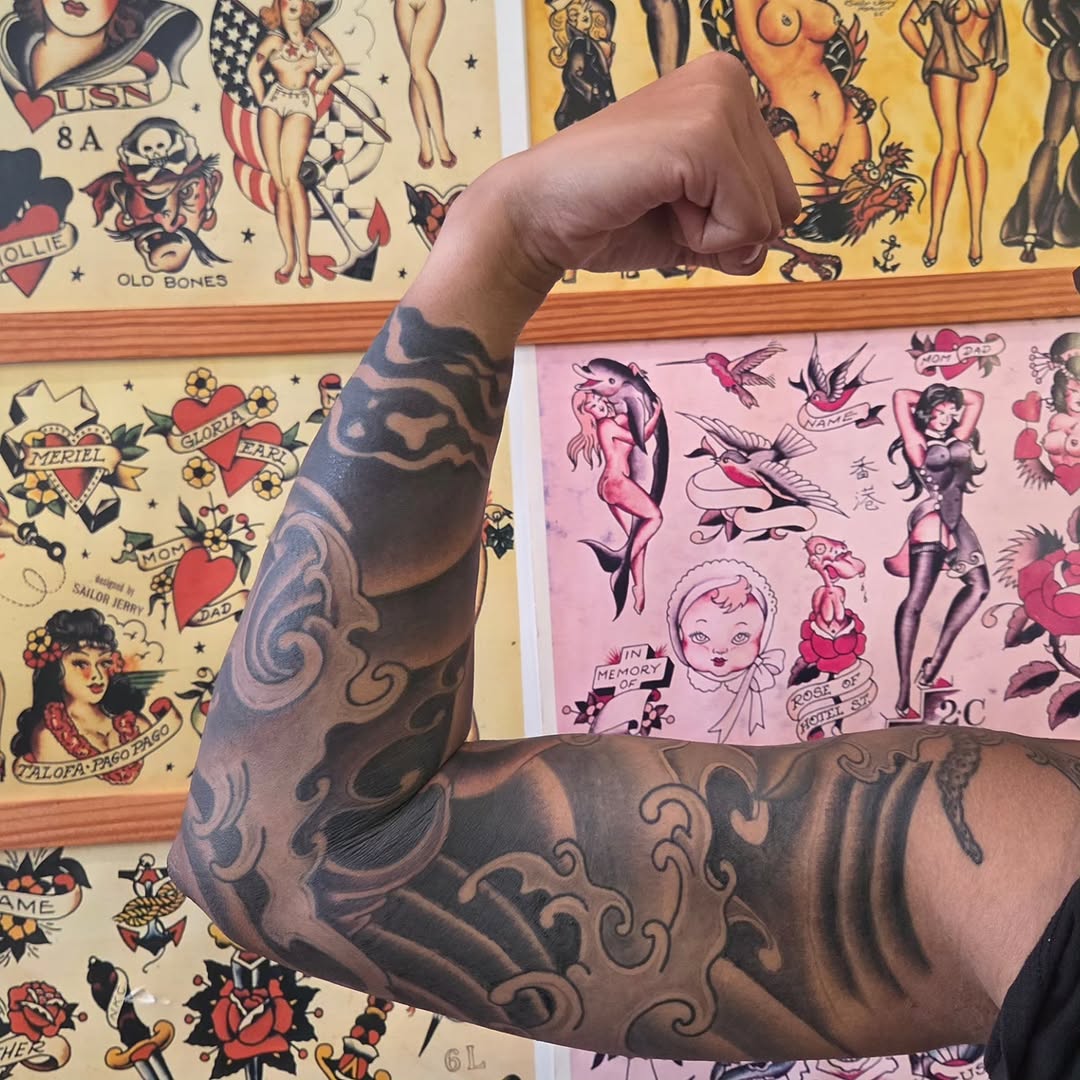 Tattoo by @katconiglioart — japanese_irezumi, black_and_grey