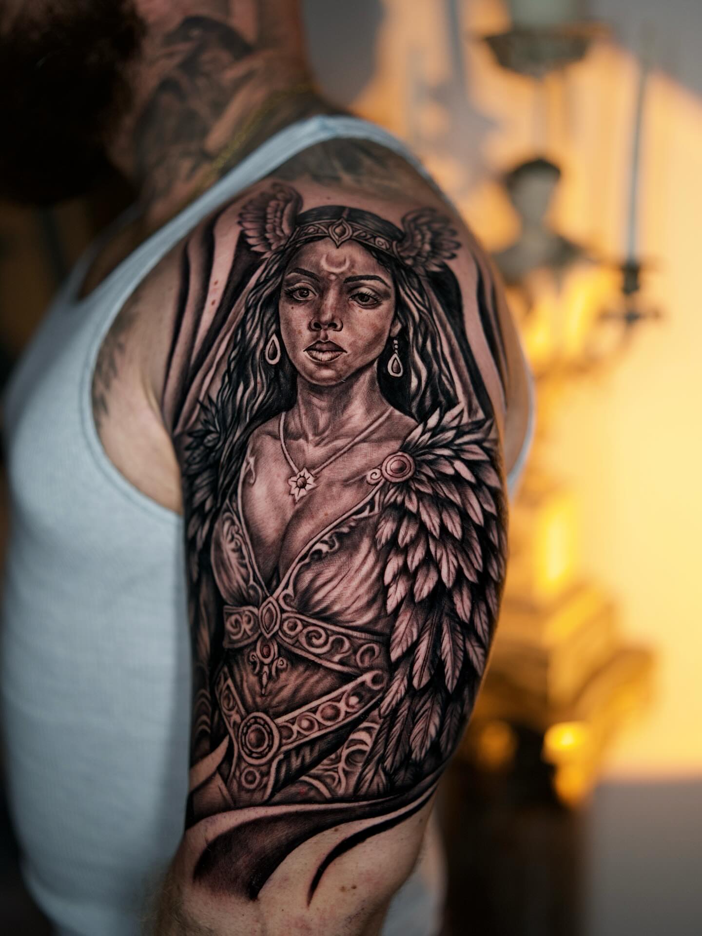 Tattoo by @gemmatattoooficiall — black_and_grey, realism