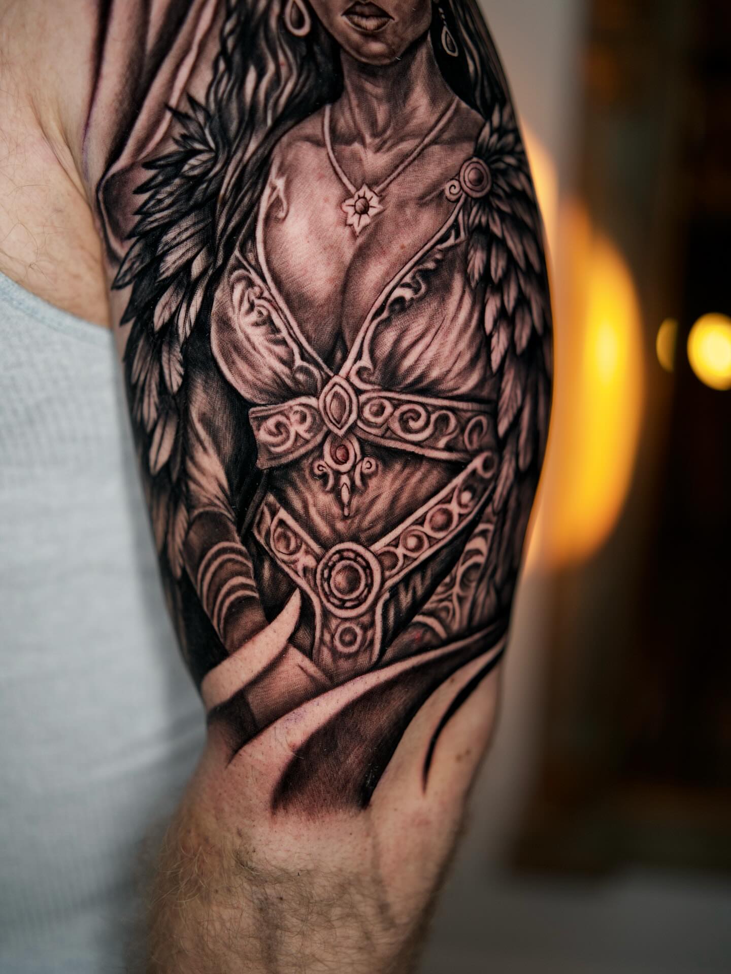 Tattoo by @gemmatattoooficiall — black_and_grey, realism