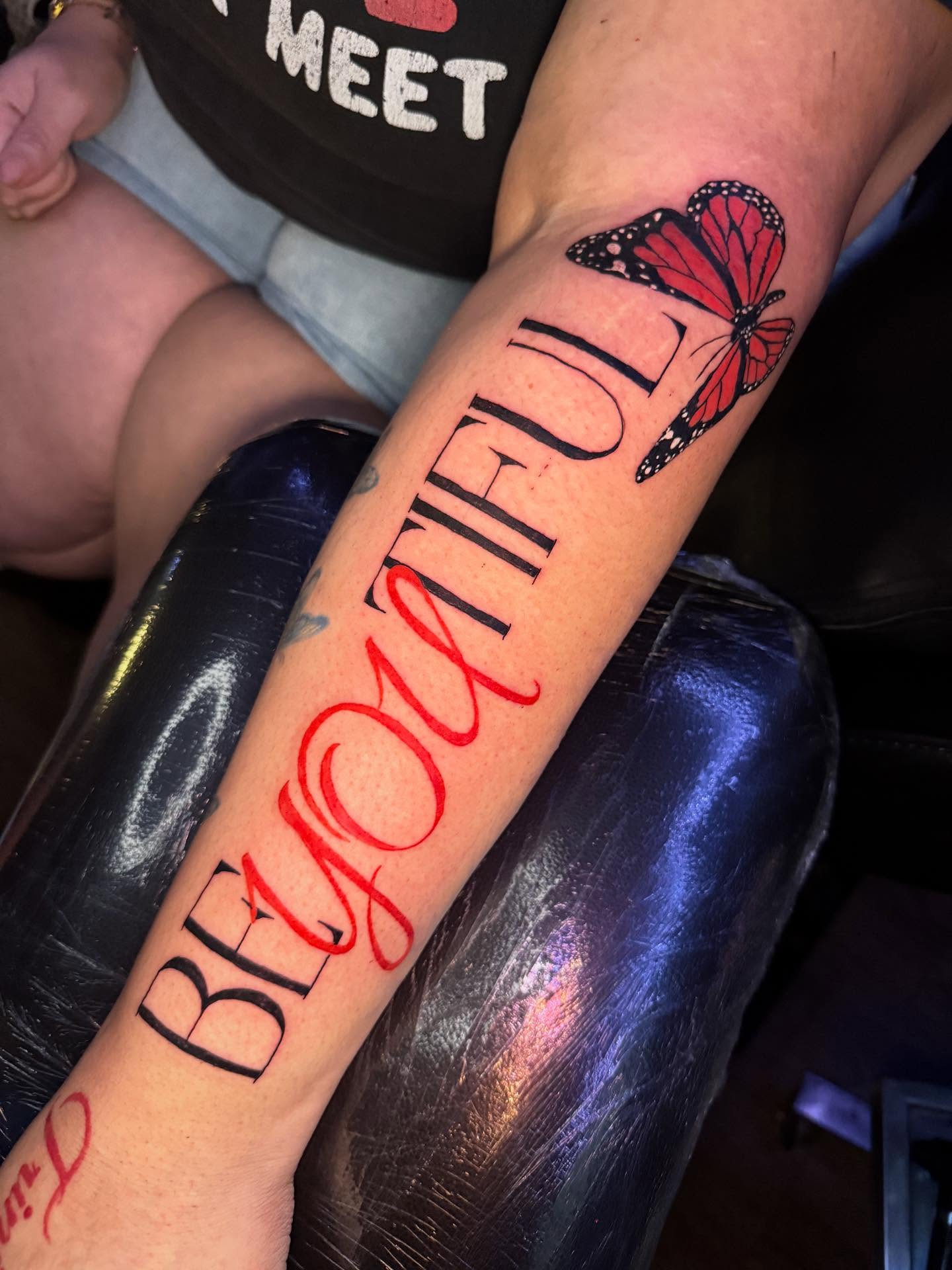 Tattoo by @alchemist_tattoo_shop — lettering_script
