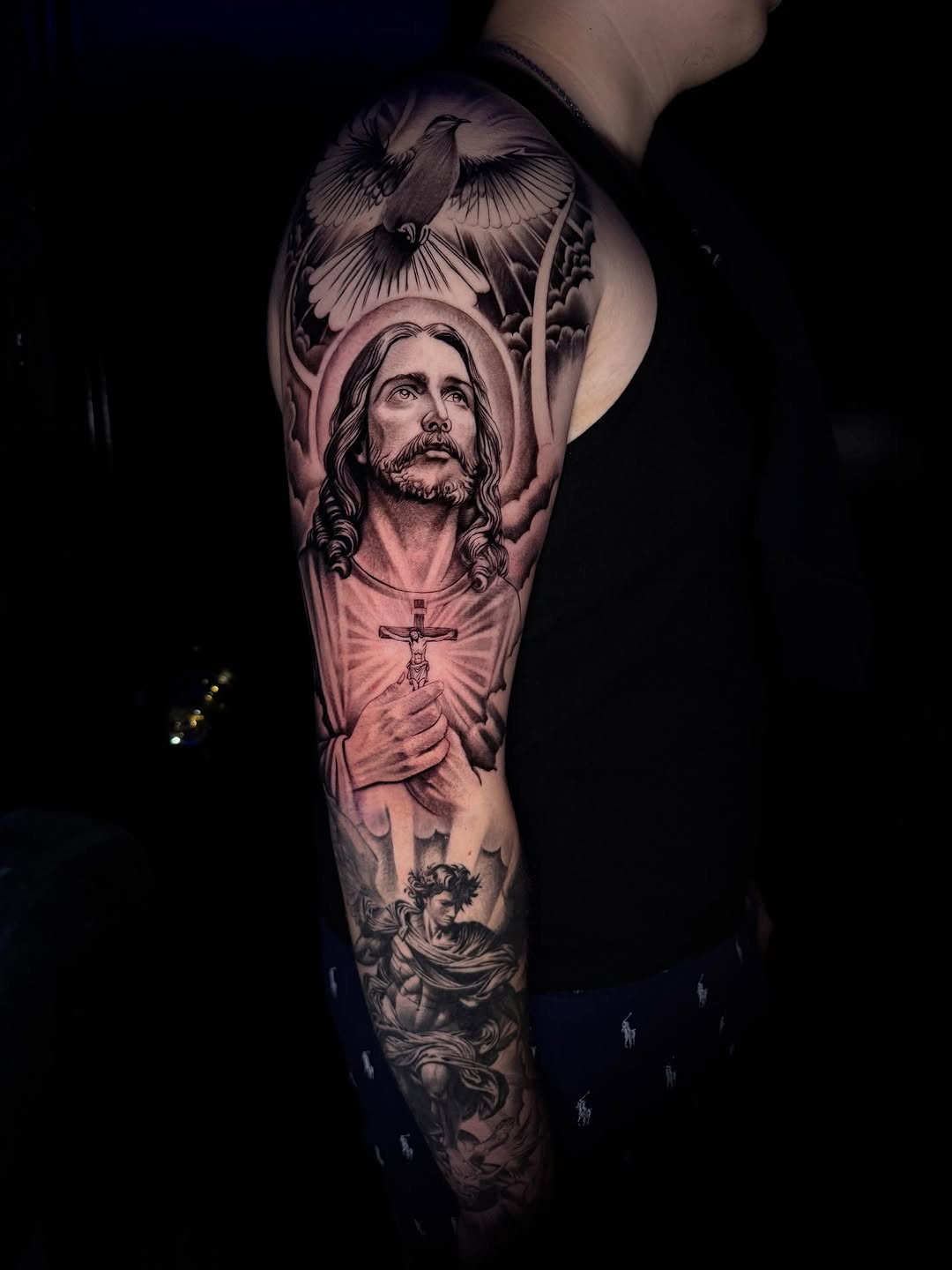 Tattoo by @tatts.x.hustler — realism, black_and_grey