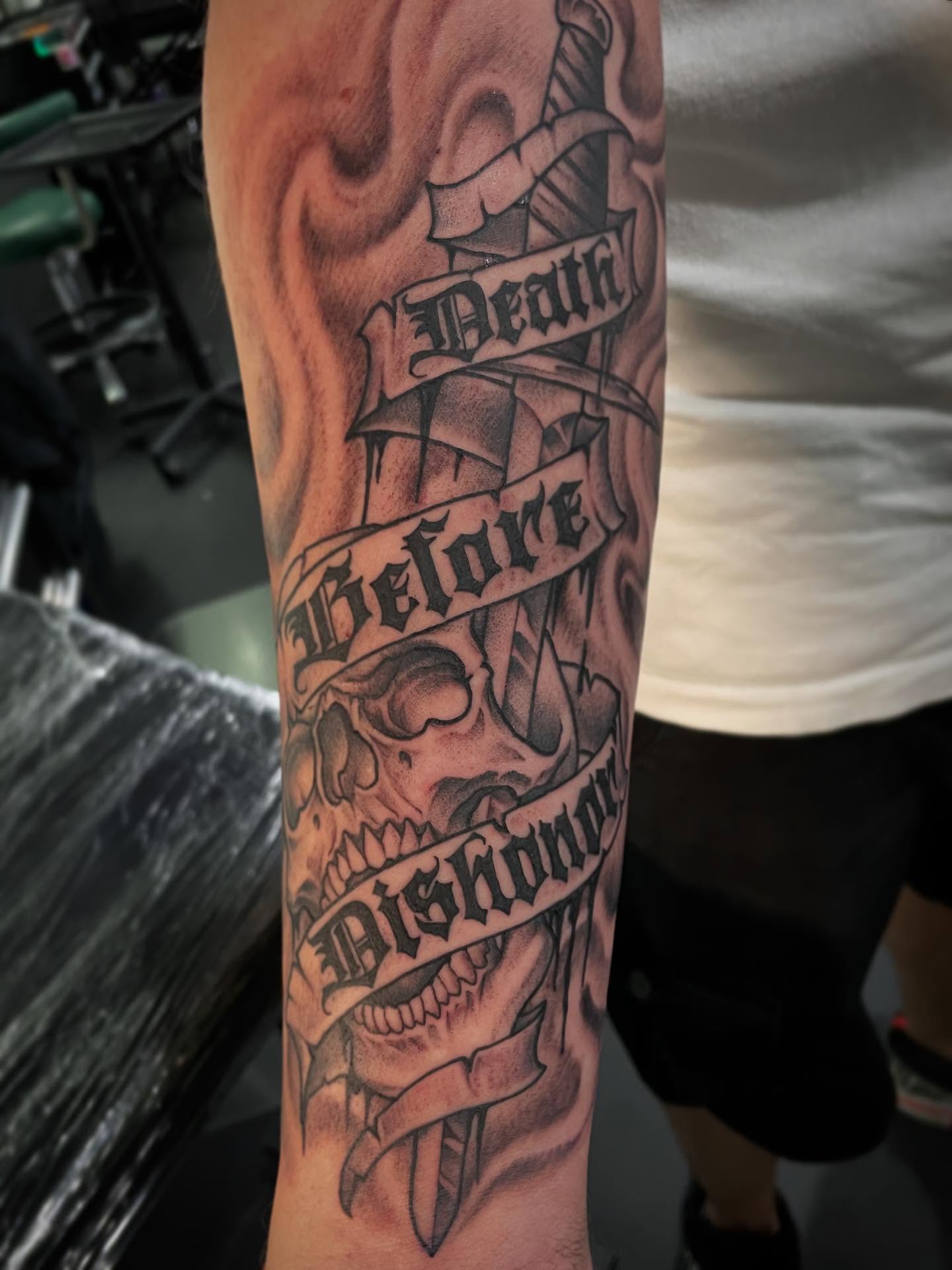 Tattoo by @wizardspits — american_traditional, black_and_grey