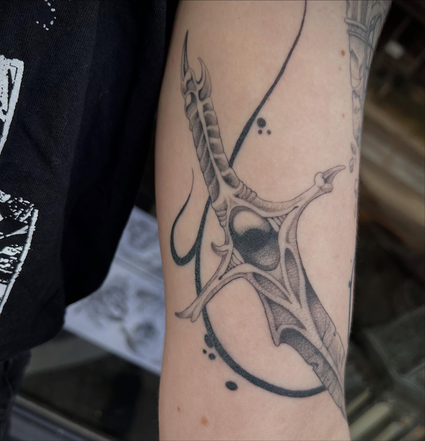 Tattoo by @revoltingworship β black_and_grey