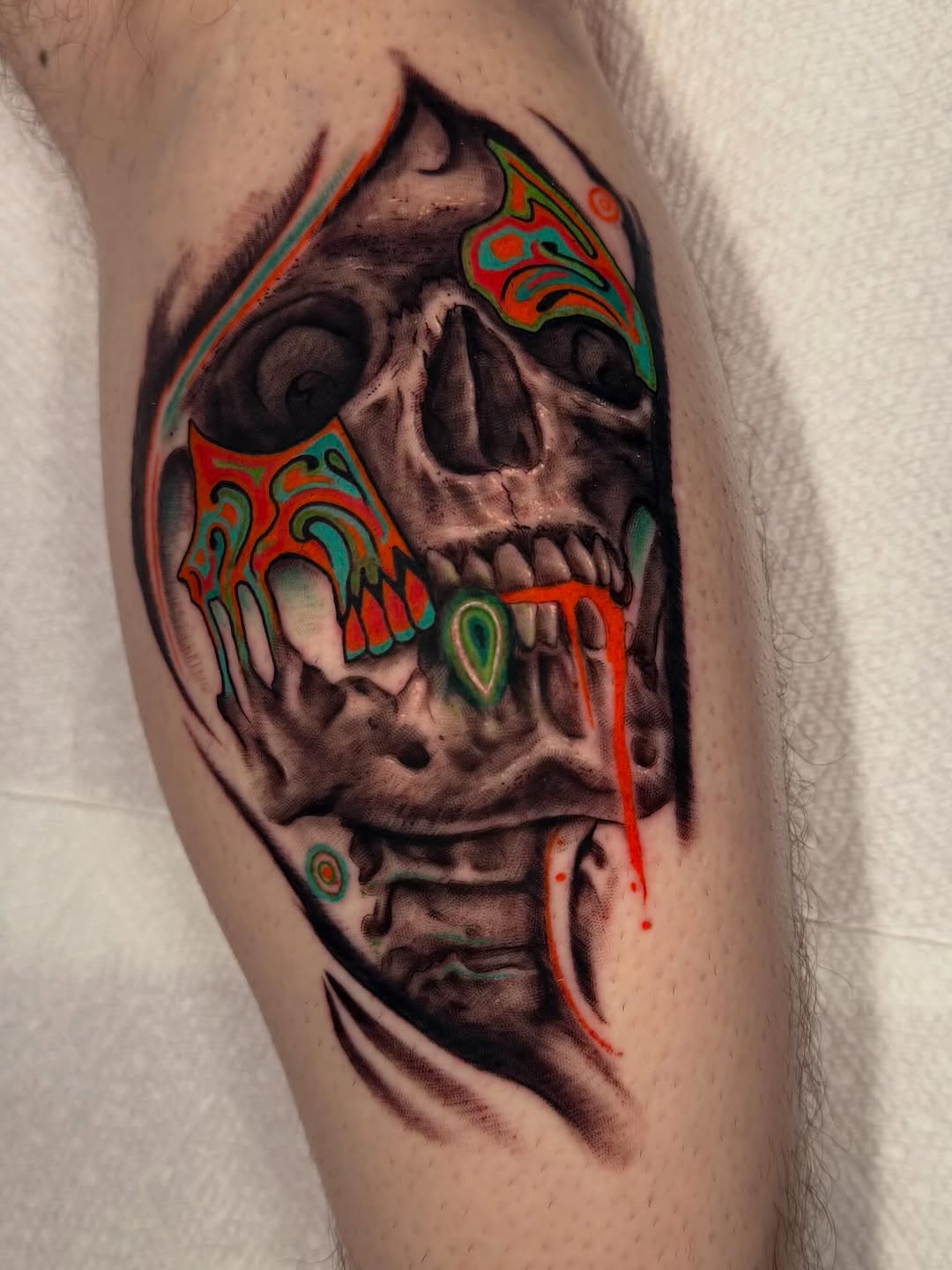 Tattoo by @melted_soul — realism, trash_polka