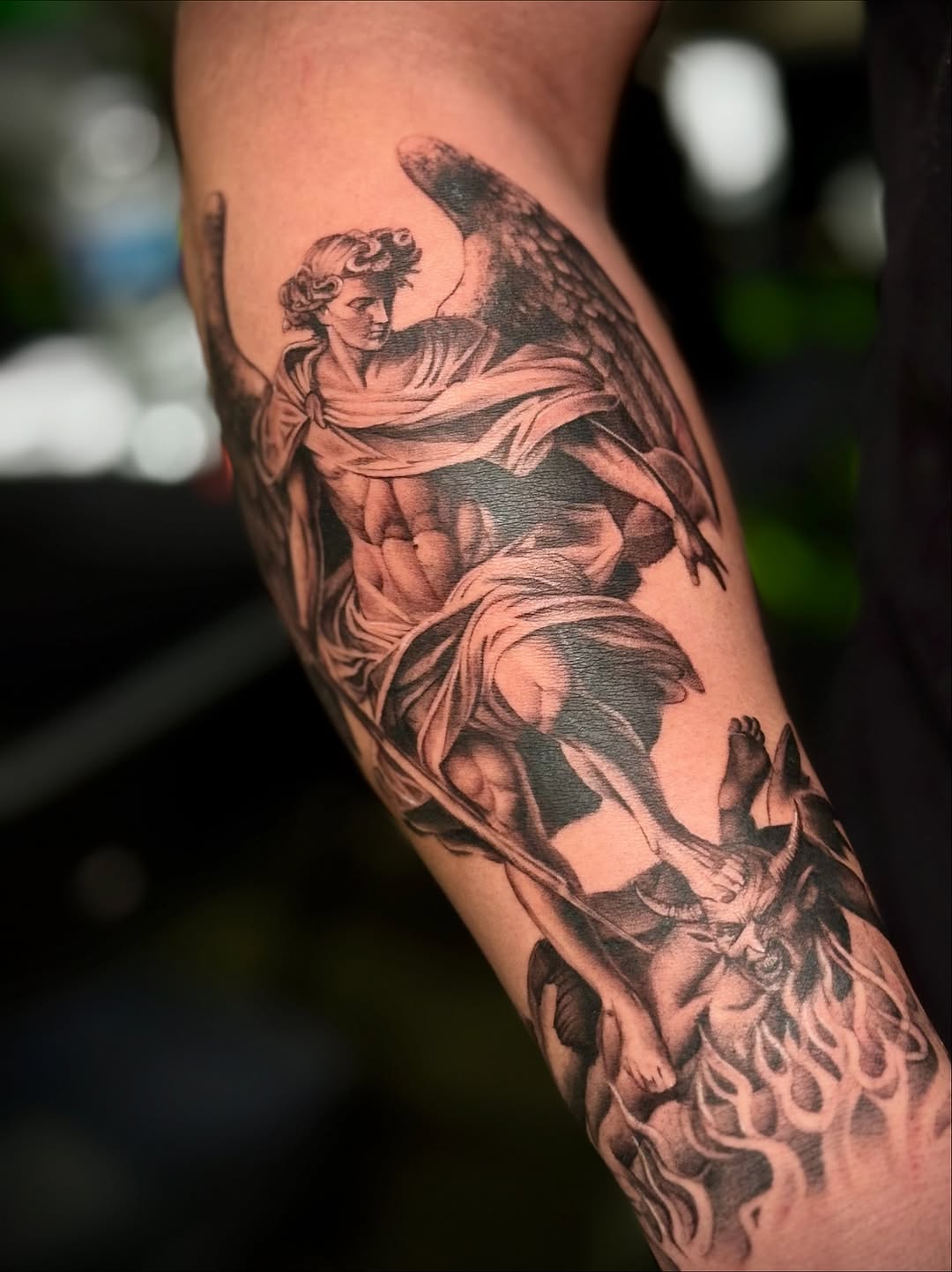 Tattoo by @tattoo__garden β realism, black_and_grey