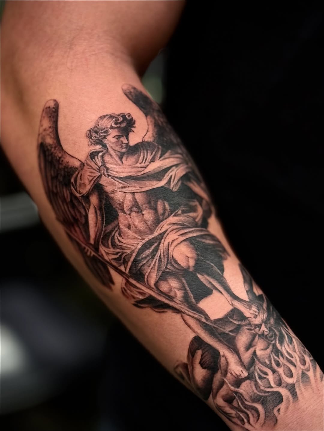 Tattoo by @tattoo__garden β realism, black_and_grey