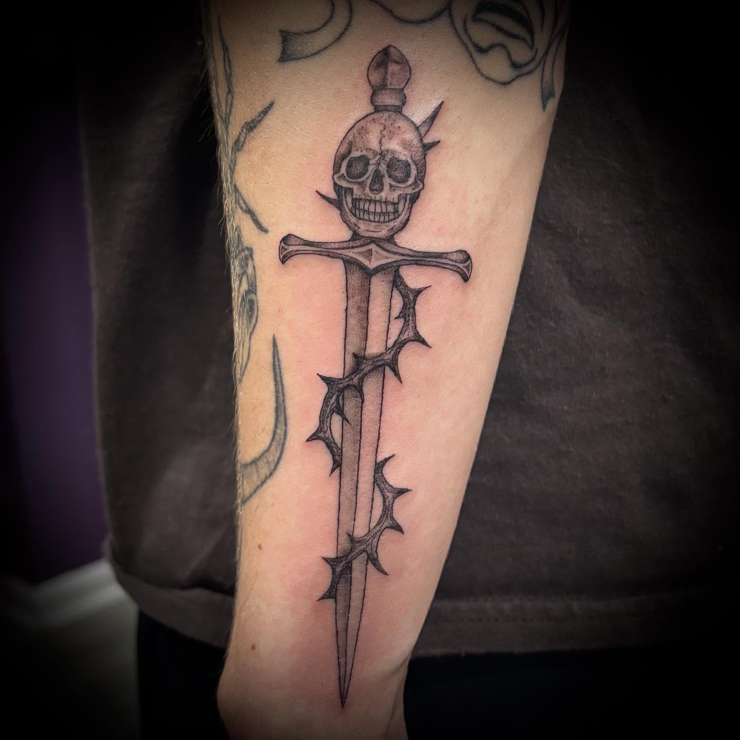 Tattoo by @uglyrileytattoo — black_and_grey, realism