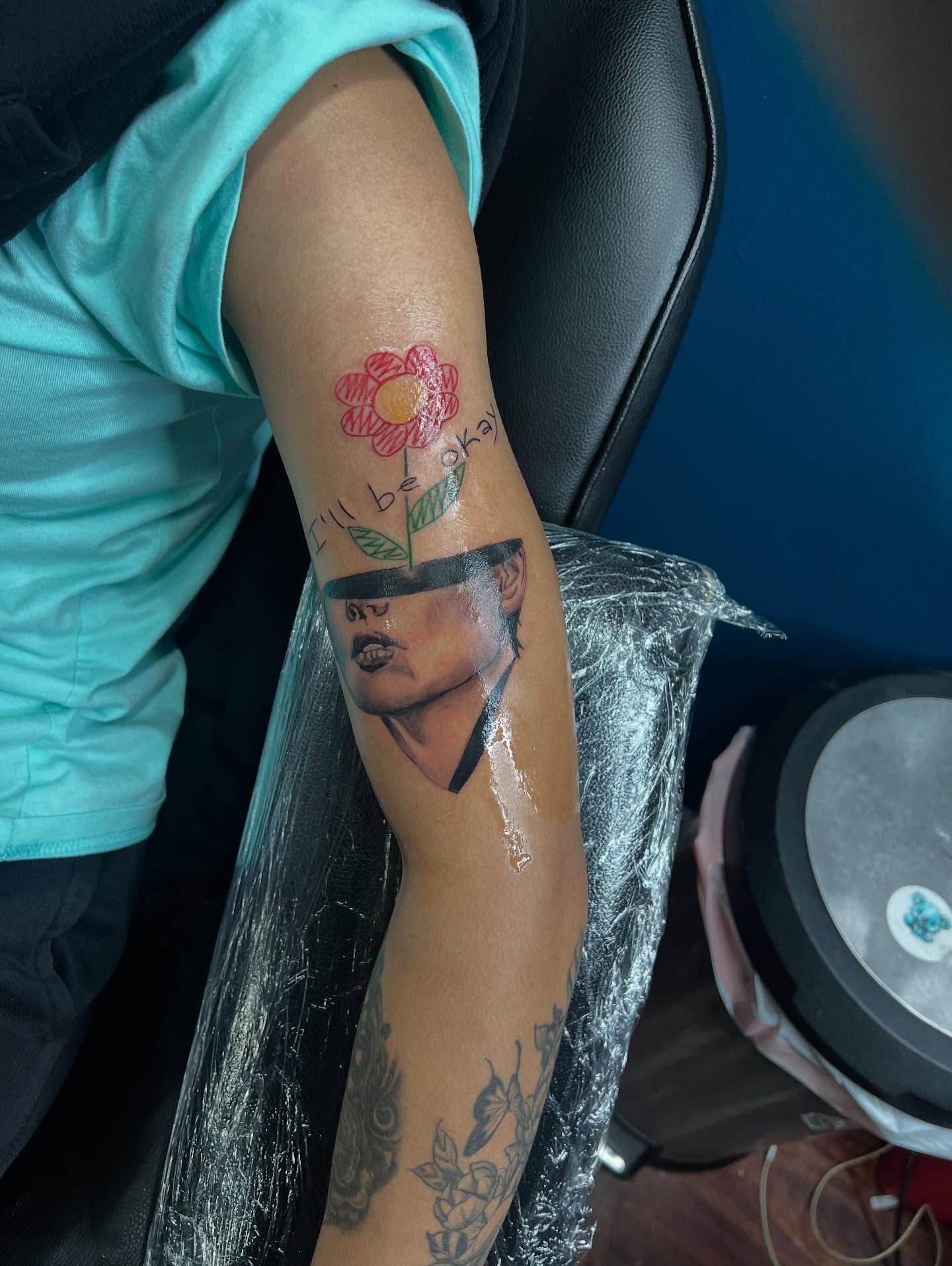 Tattoo by @_glassink — dotwork
