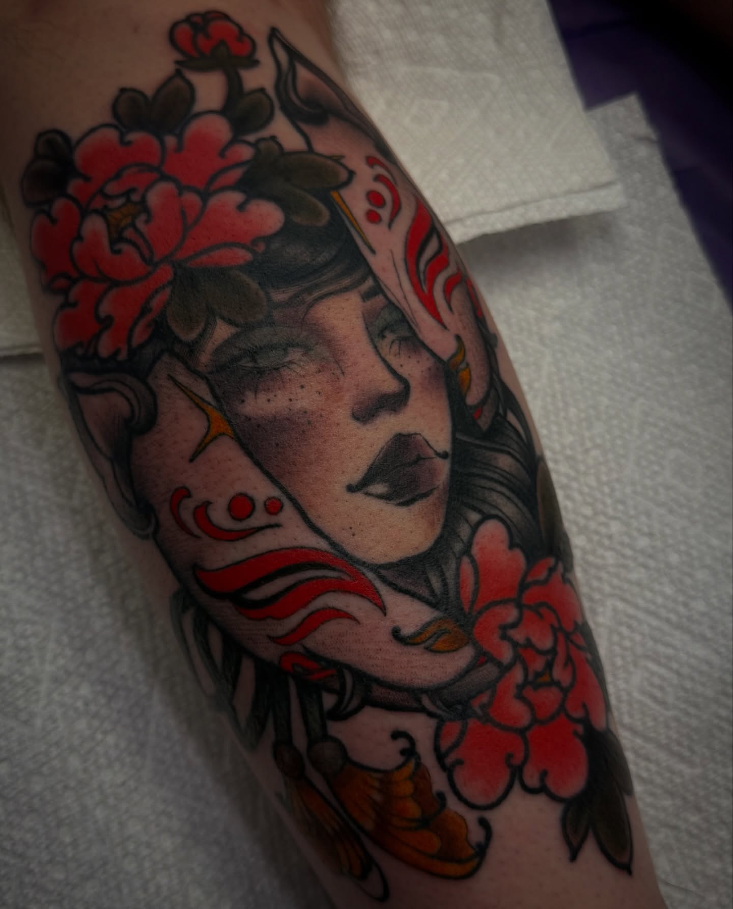 Tattoo by @probablymakayla — american_traditional, japanese_irezumi