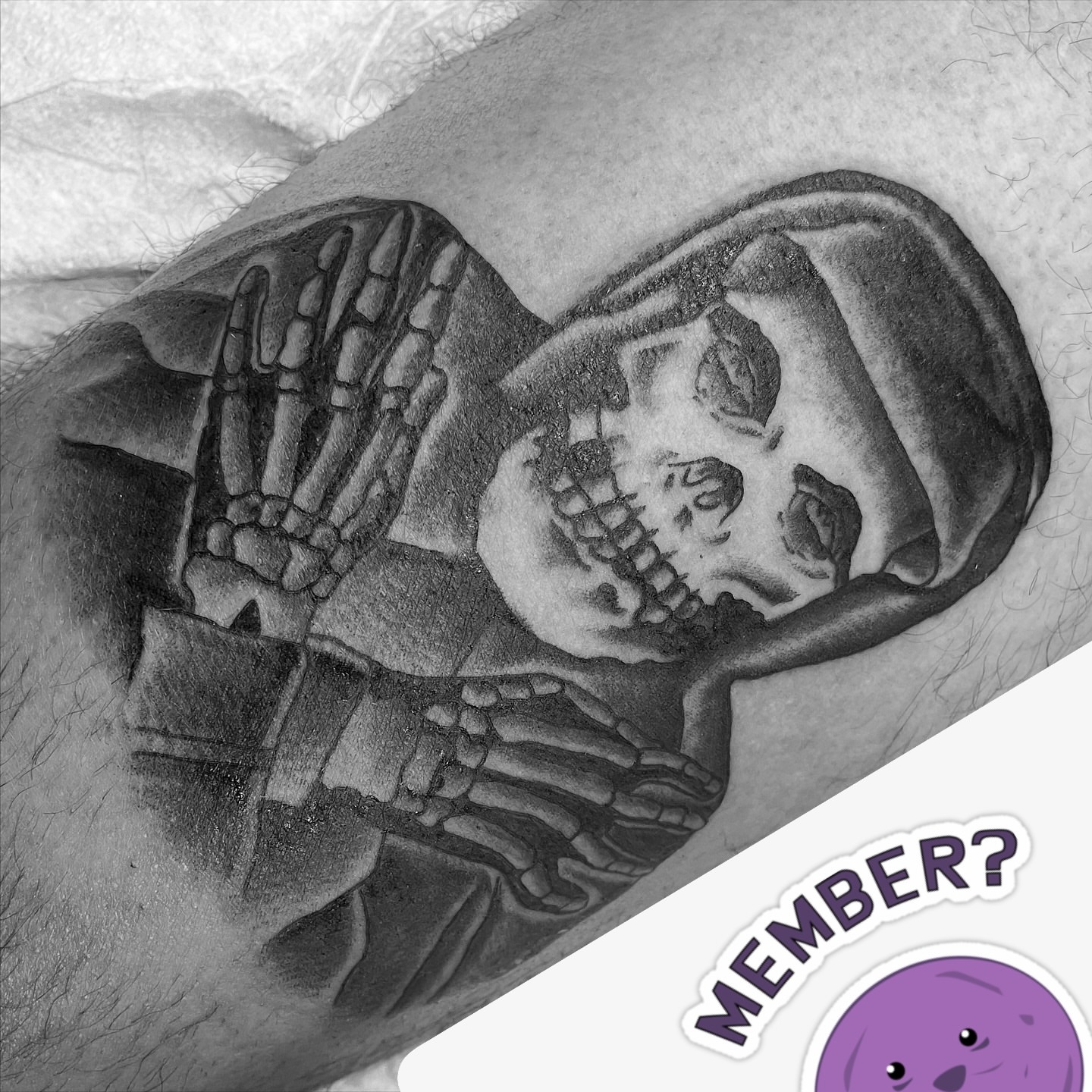 Skeleton realism tattoo on the forearm by adamsayre, San Diego, California