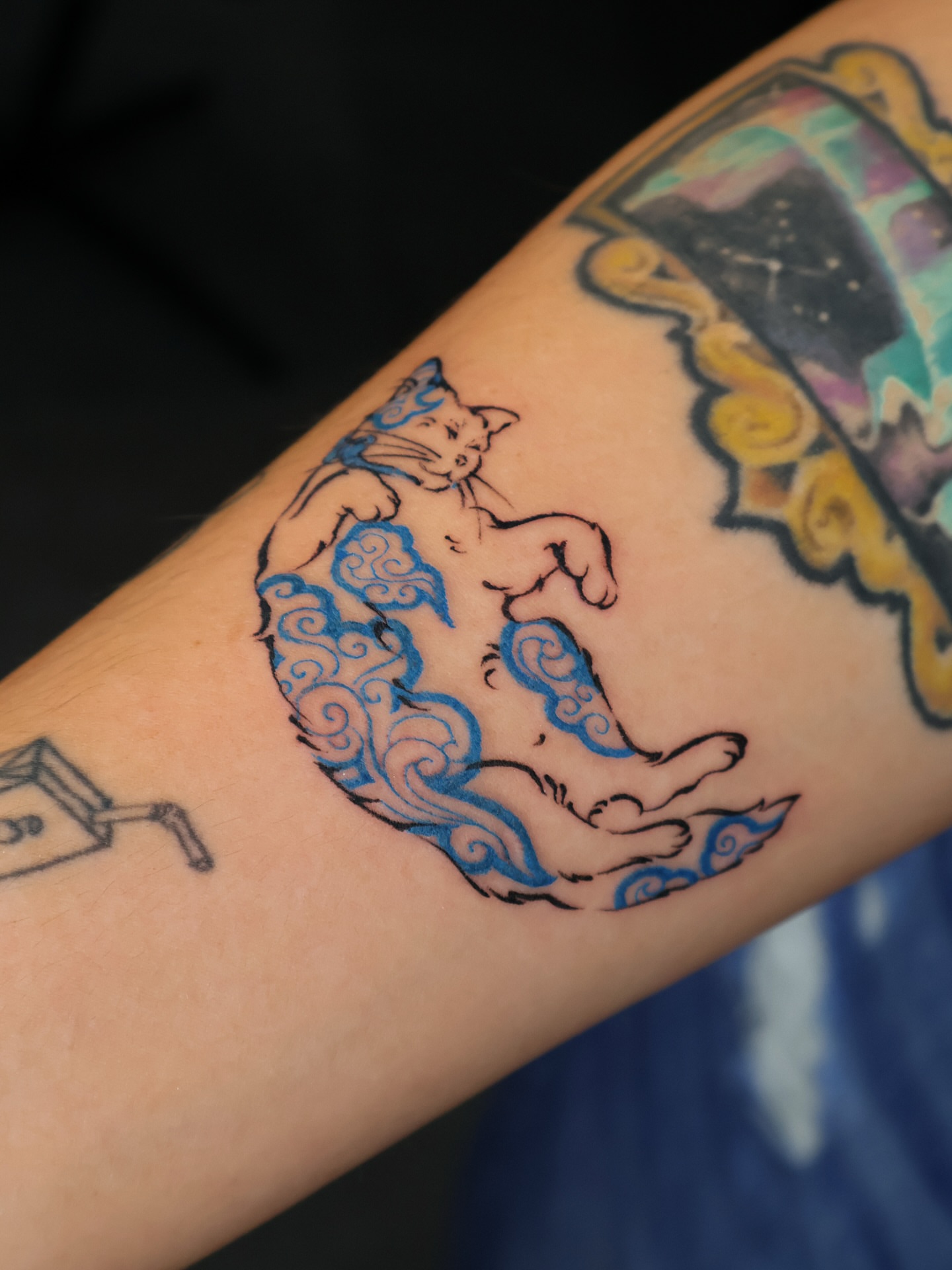 Mythical creature new school tattoo on the forearm by Grace Zarmina Hessam