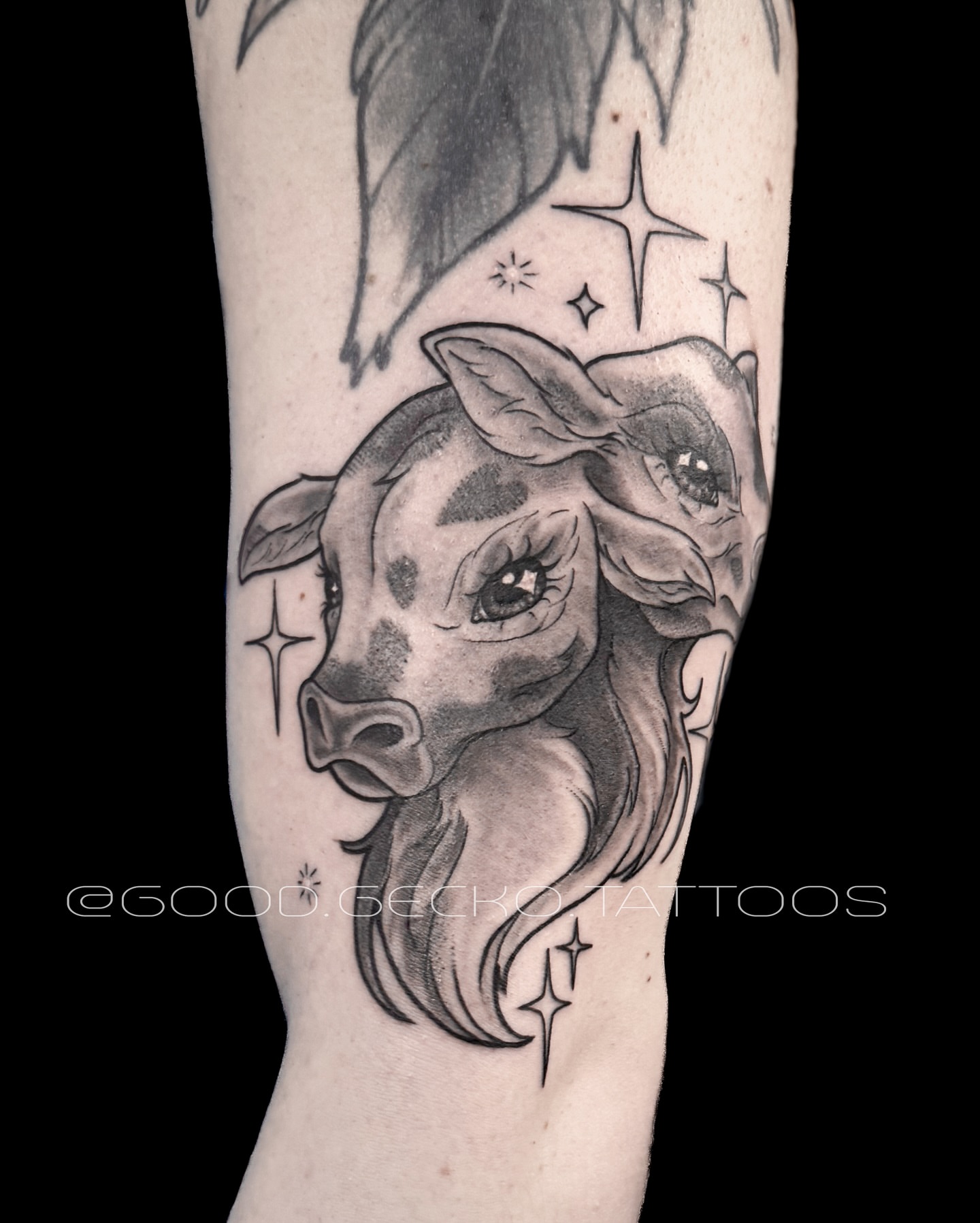 Tattoo by @good.gecko.tattoos — black_and_grey