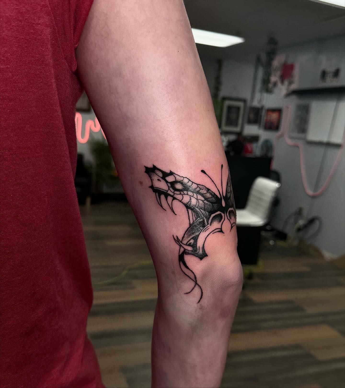 Tattoo by @inkdbybrit — black_and_grey