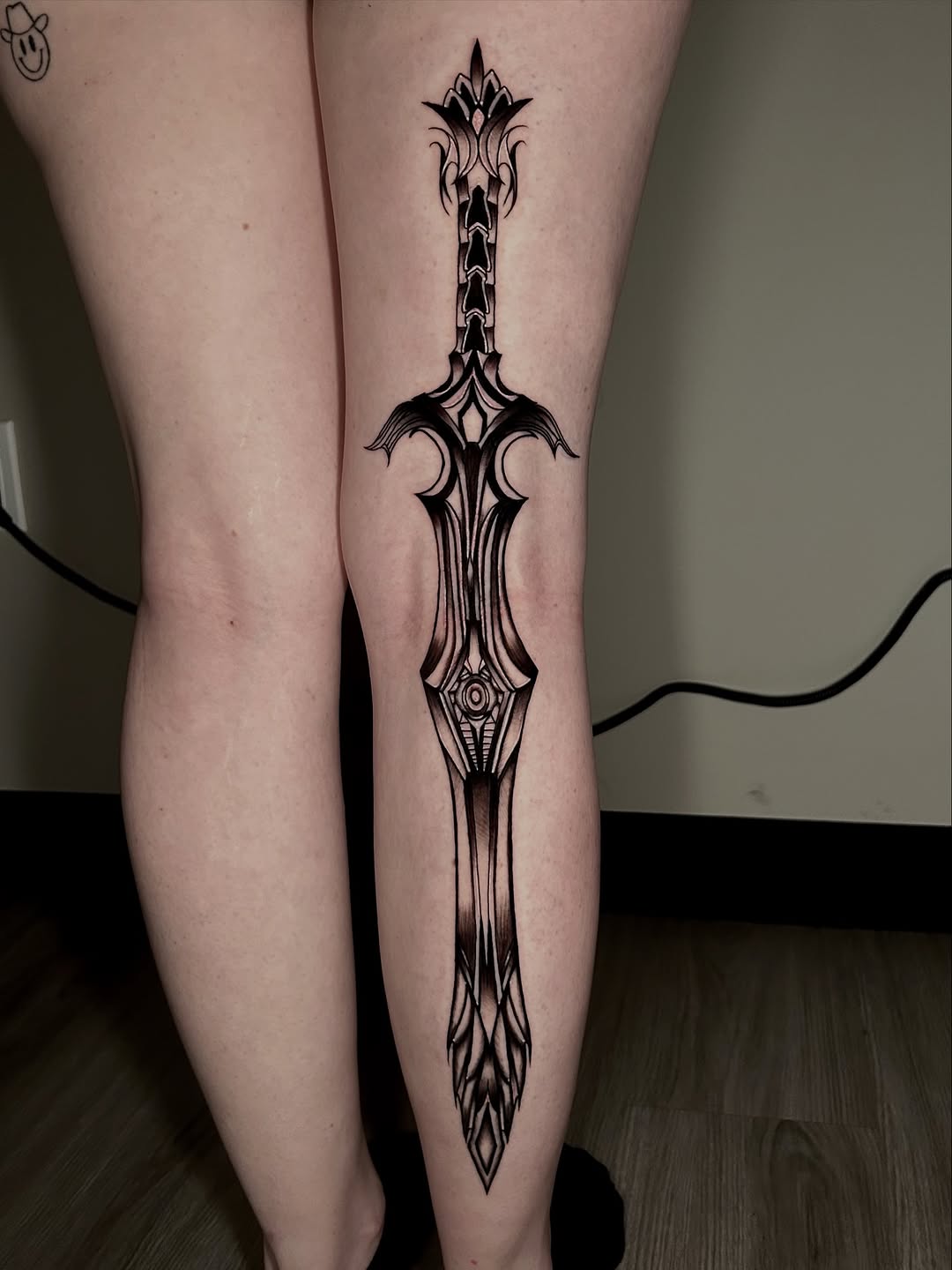 Tattoo by @monarch.tattoos — black_and_grey, ornamental