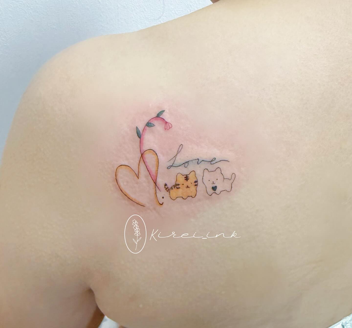 Tattoo by @kireiink_rose — dotwork, watercolor