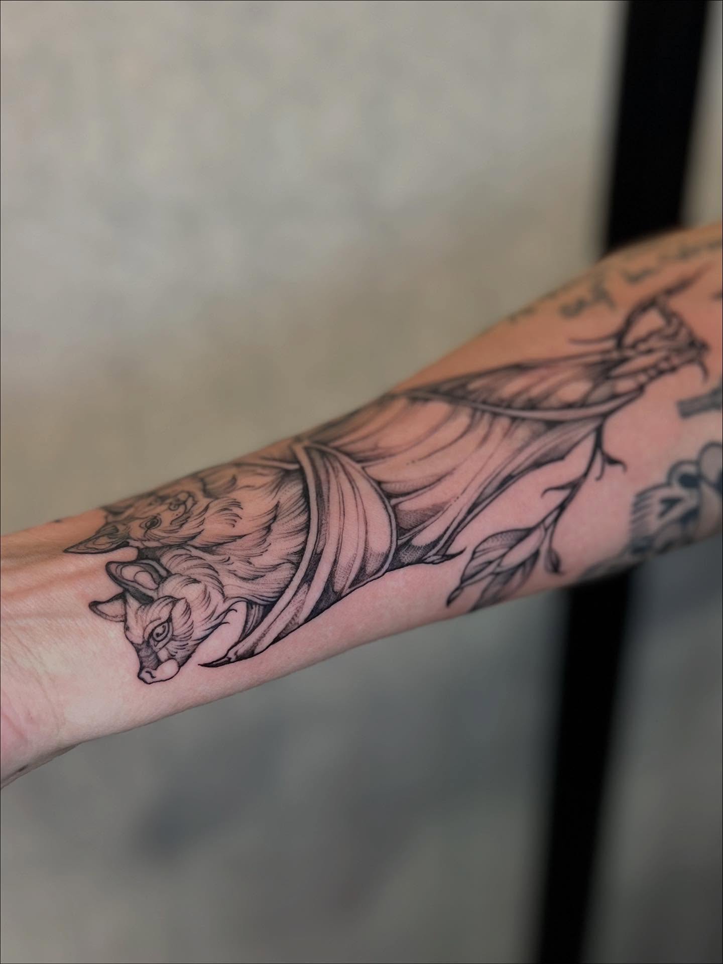 Tattoo by @zoeloutattoo — black_and_grey
