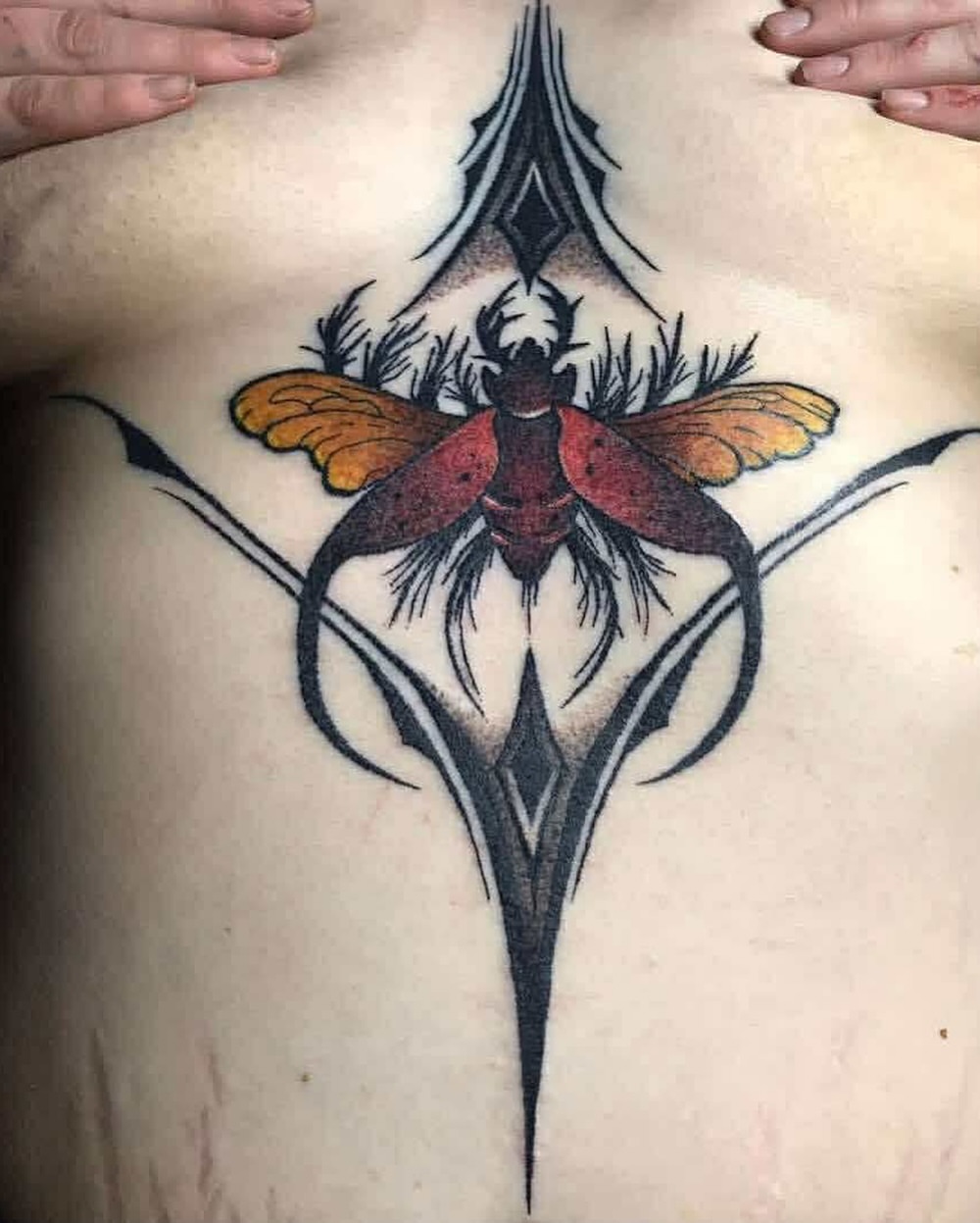 Tattoo by @khymmoon — geometric, tribal