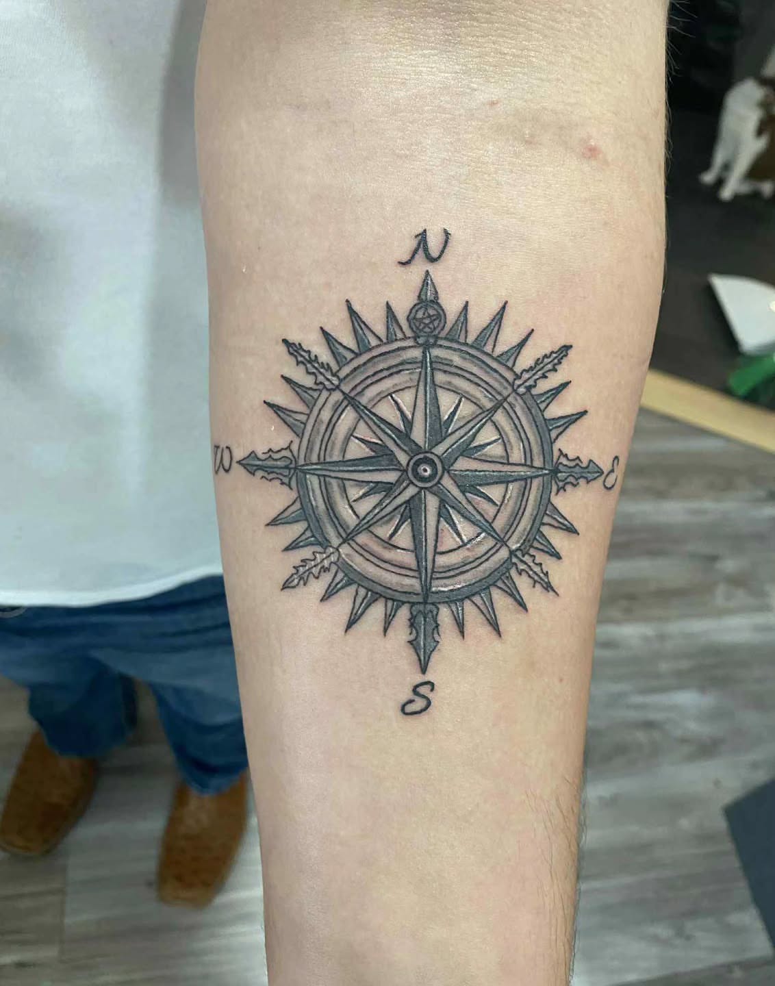 Tattoo by @bassheadtattoos — black_and_grey