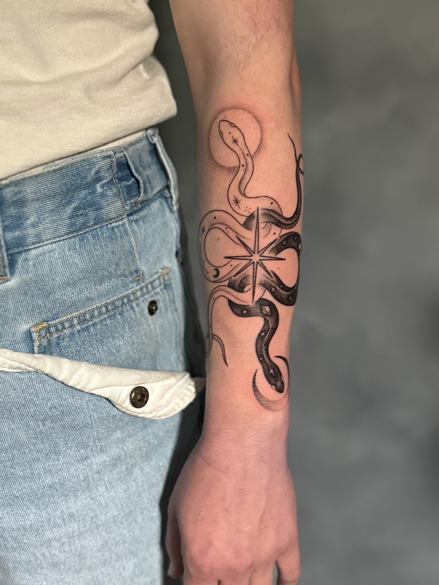 Tattoo by @inkbyhb — black_and_grey, geometric
