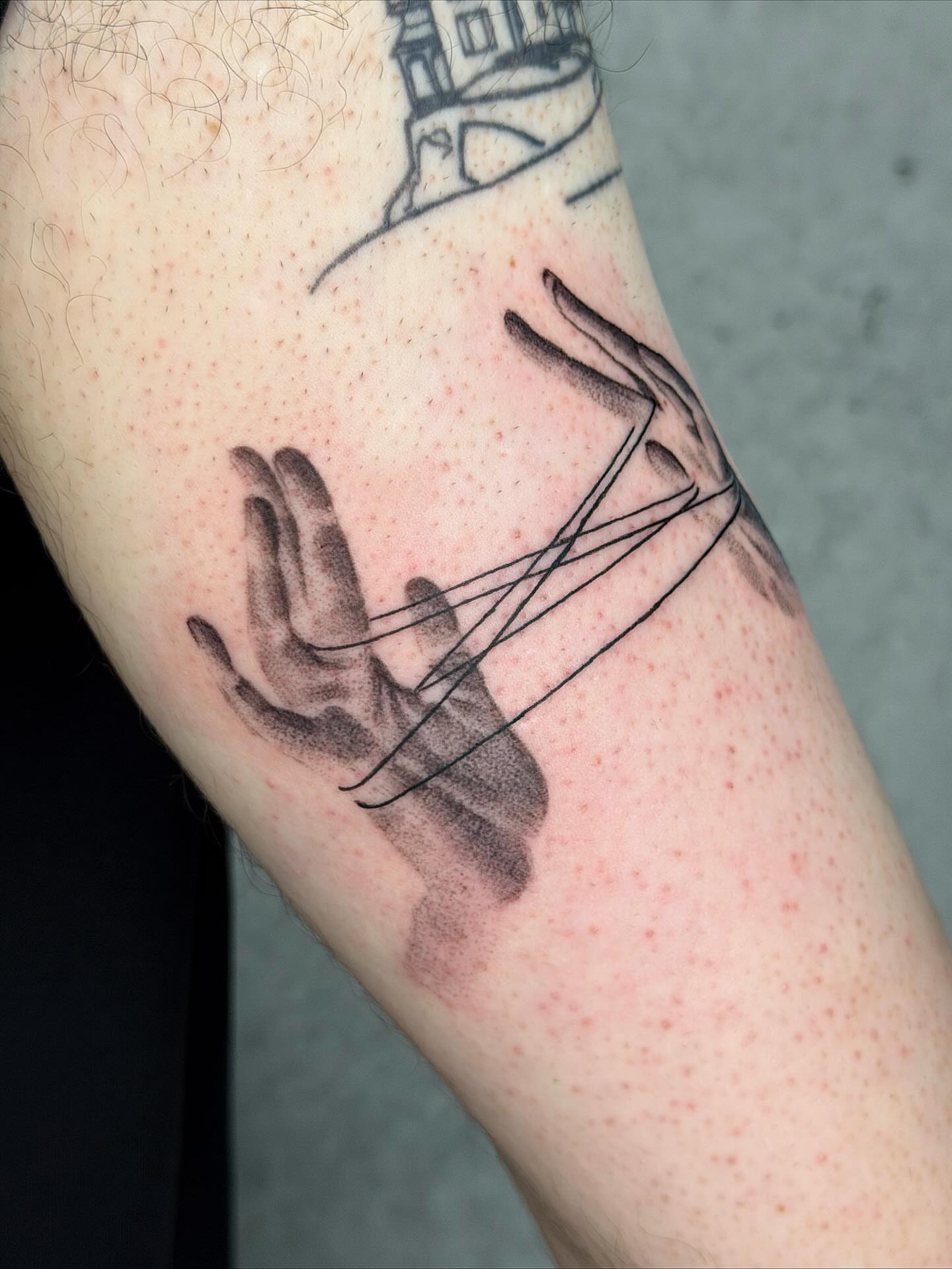 Tattoo by @enjolieart — black_and_grey