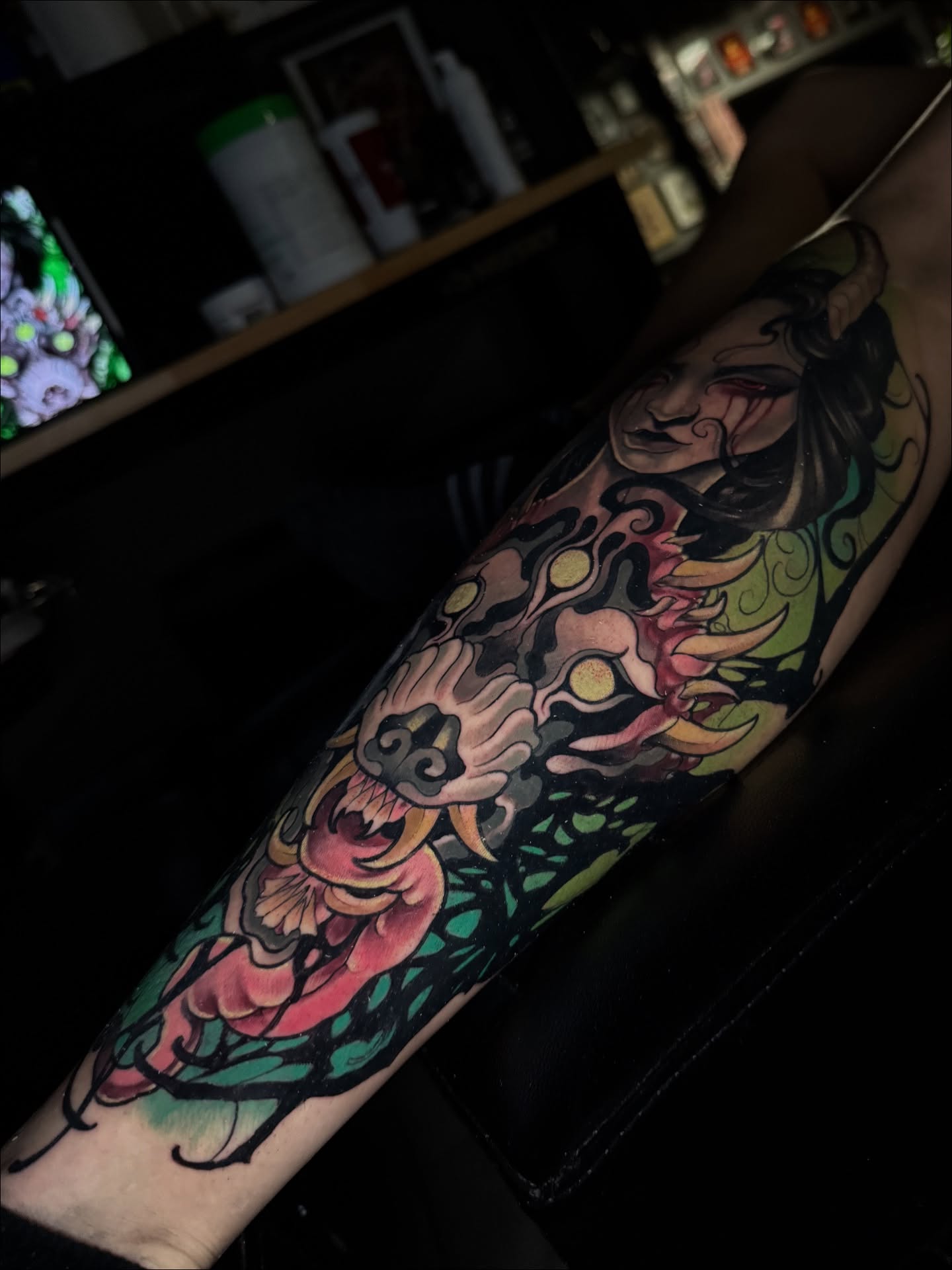 Tattoo by @chance_tattoos — american_traditional, japanese_irezumi