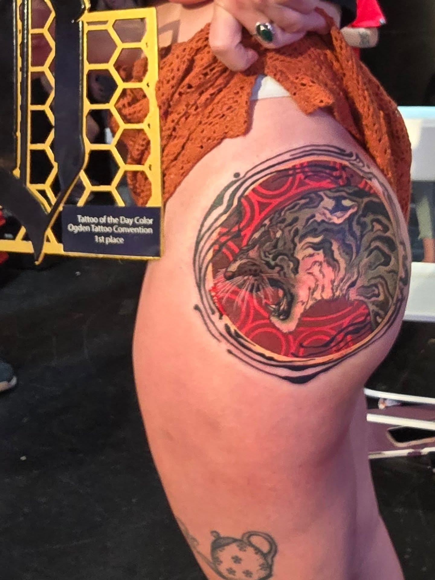 Lion realism tattoo on the shoulder by Jack Daniel Knowlden