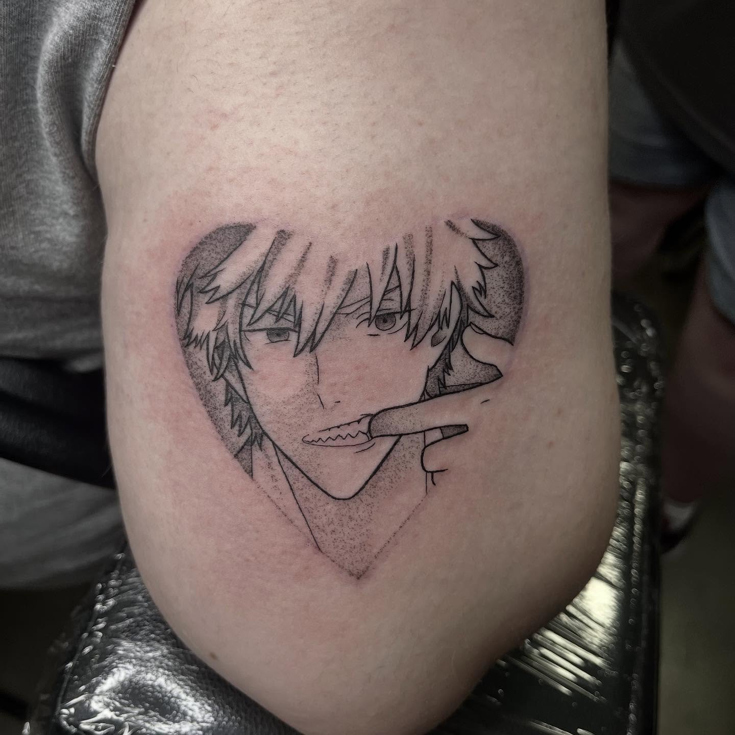 Tattoo by @k.inx_ — dotwork, anime