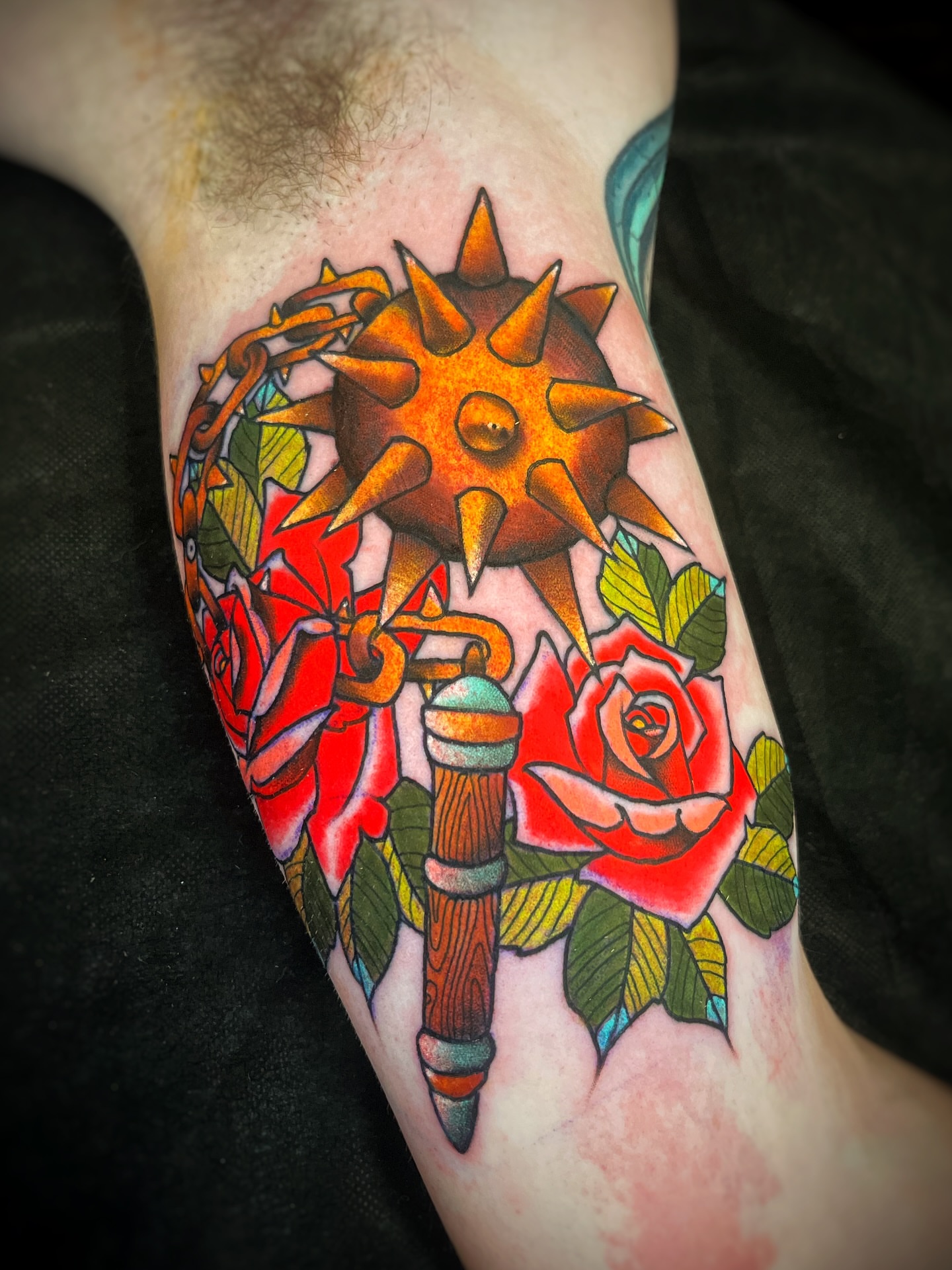 Tattoo by @gilly_gonzo — american_traditional, dotwork