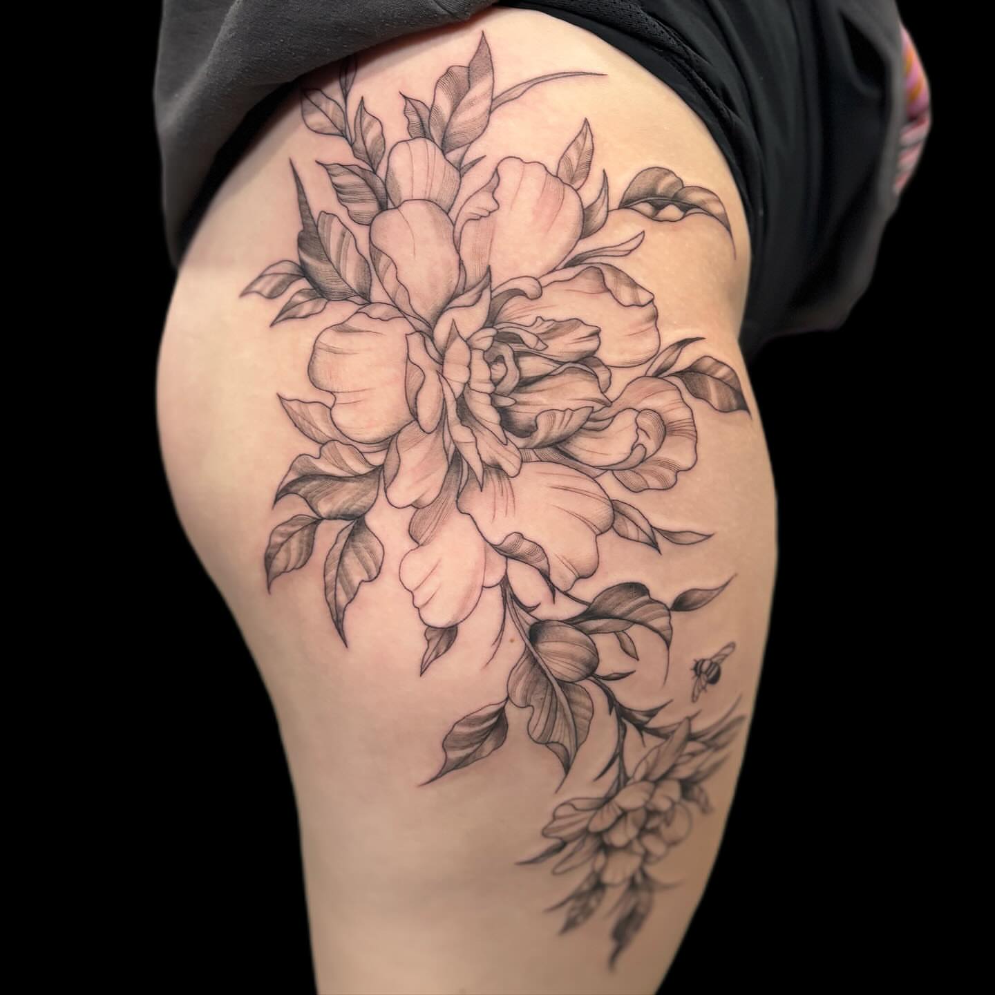 Tattoo by @uglyrileytattoo — black_and_grey