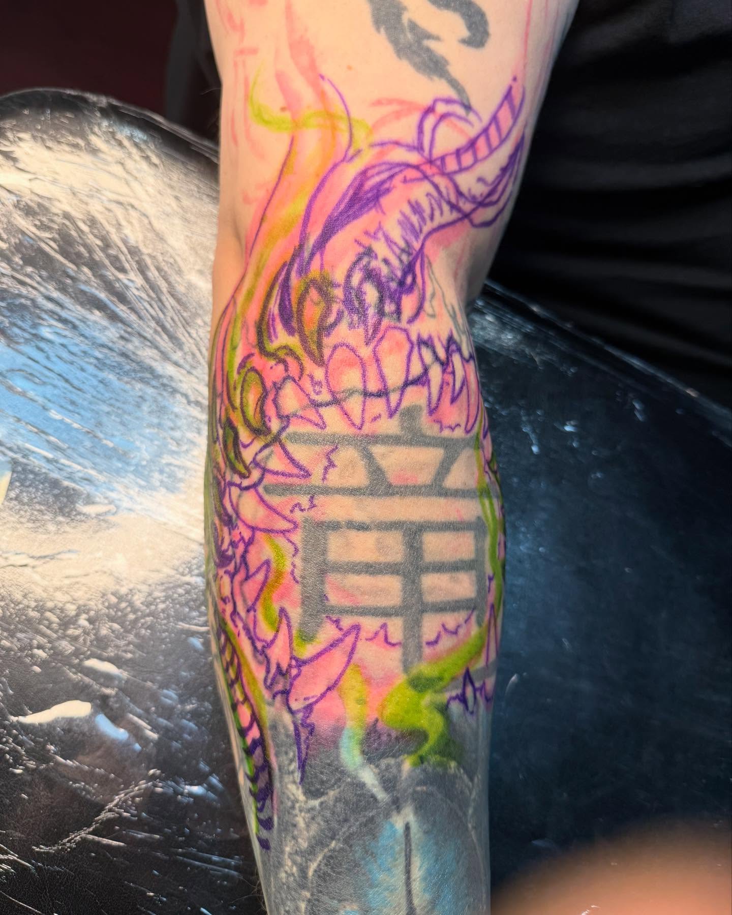 Tattoo by @frankdemao — new_school, dotwork