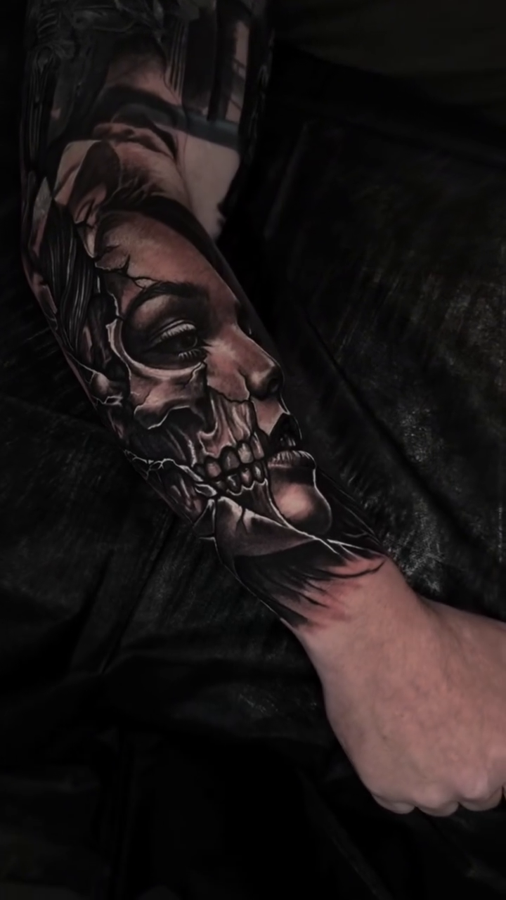 Tattoo by @artbycalib — dark_realism, black_and_grey